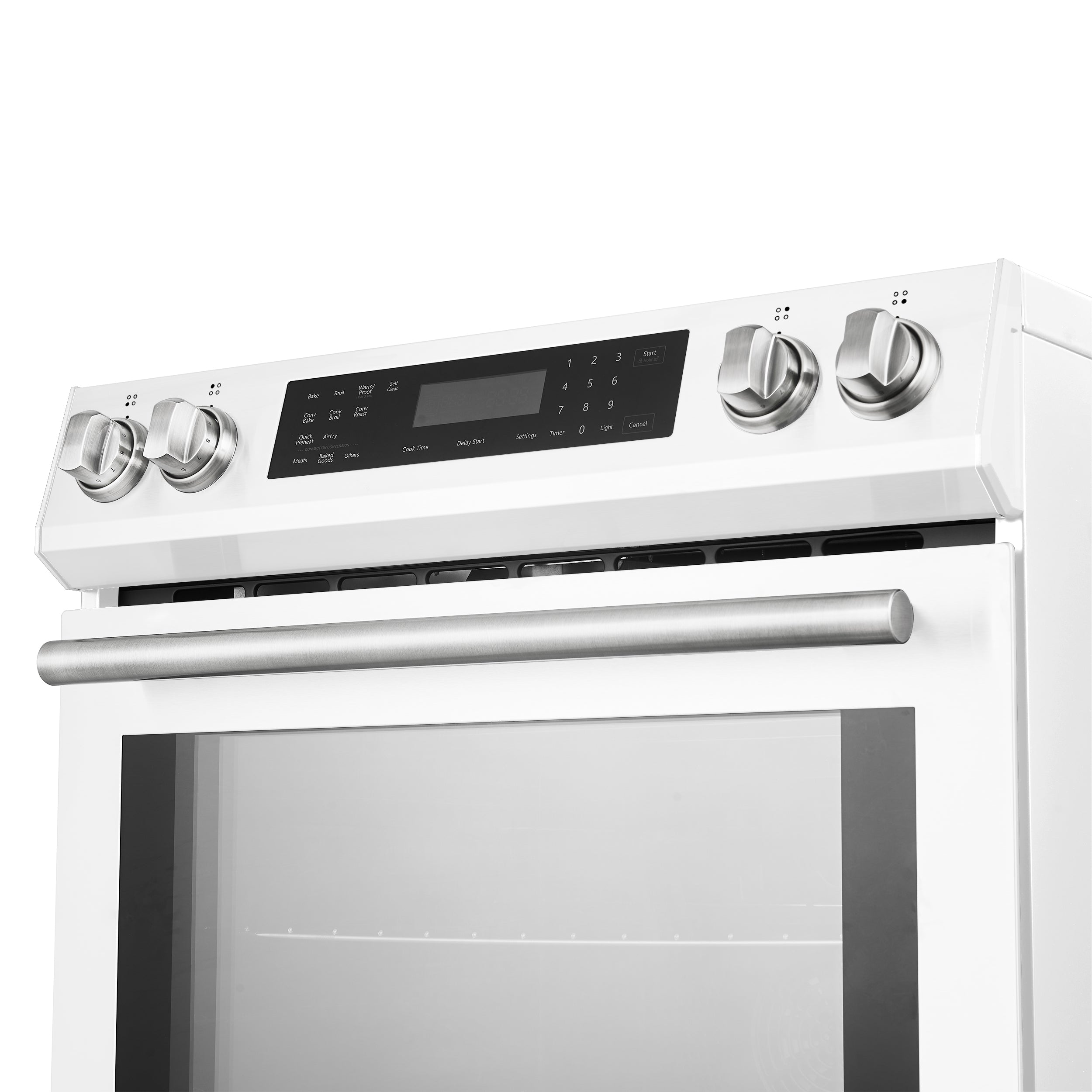 Forno Donatello Espresso 30-Inch Induction Range, 5.0 cu. ft., White, Air Fry, Self-Clean, Stainless Steel Handles (Model FFSIN0905-30WHT)