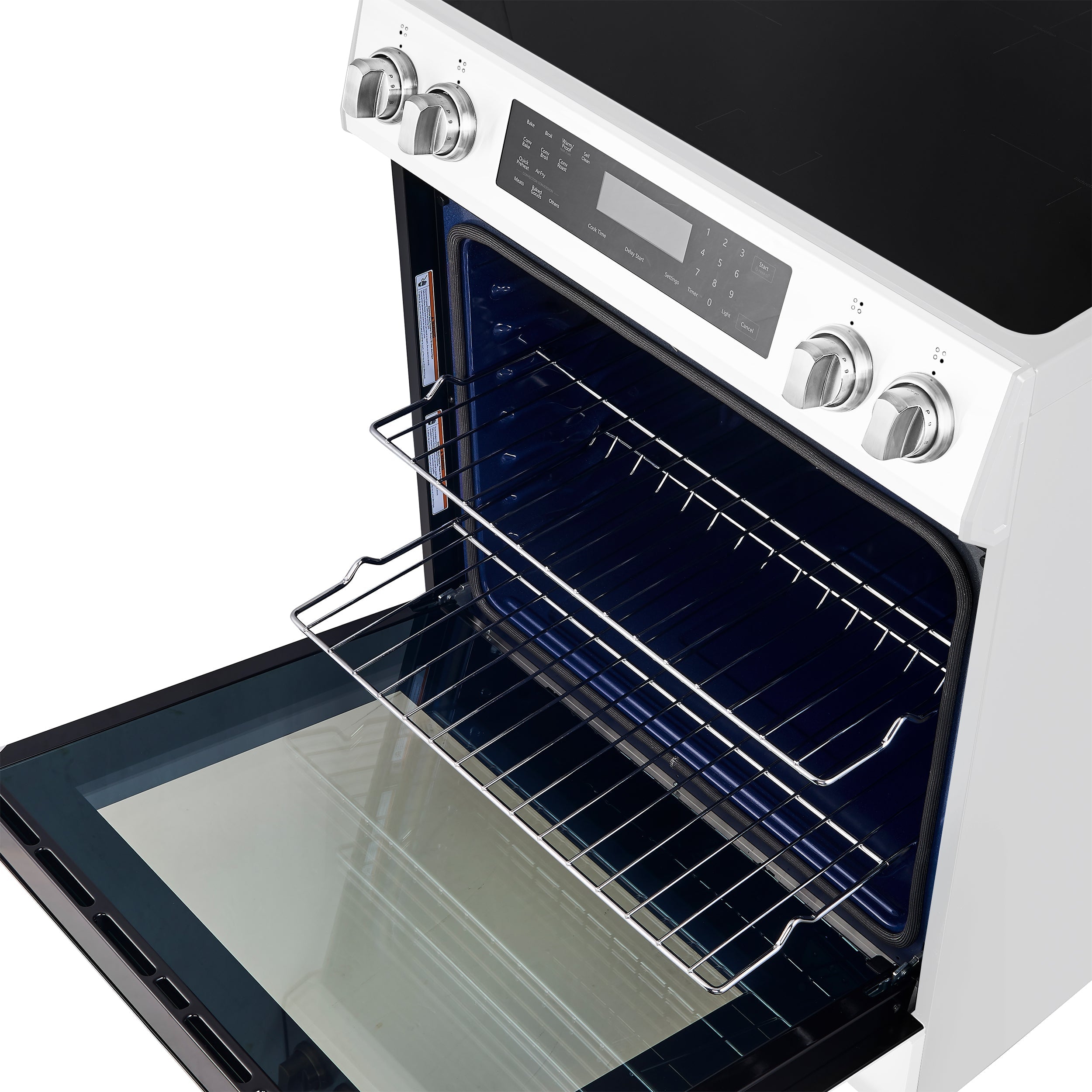 Forno Donatello Espresso 30-Inch Induction Range, 5.0 cu. ft., White, Air Fry, Self-Clean, Stainless Steel Handles (Model FFSIN0905-30WHT)