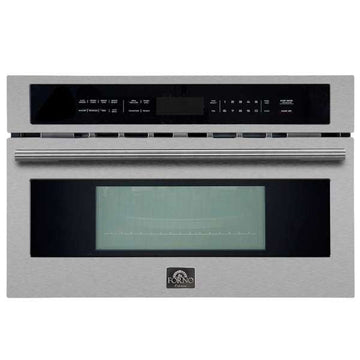 FORNO Oliena 30-Inch Built-In Microwave Oven, 1.6 cu. ft., Stainless Steel (Model FMWDR3093-30)