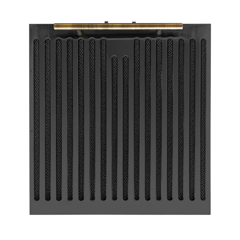 FORNO Espresso Package - 30" Electric Range and Range Hood in Black with Antique Brass Handles, FBDL-002-02US