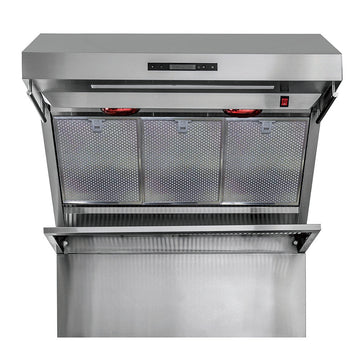 Forno Savona 36-Inch Wall Mount Range Hood, 1200 CFM, Stainless Steel, Hybrid Filters, Model FRHWM5029-36HB