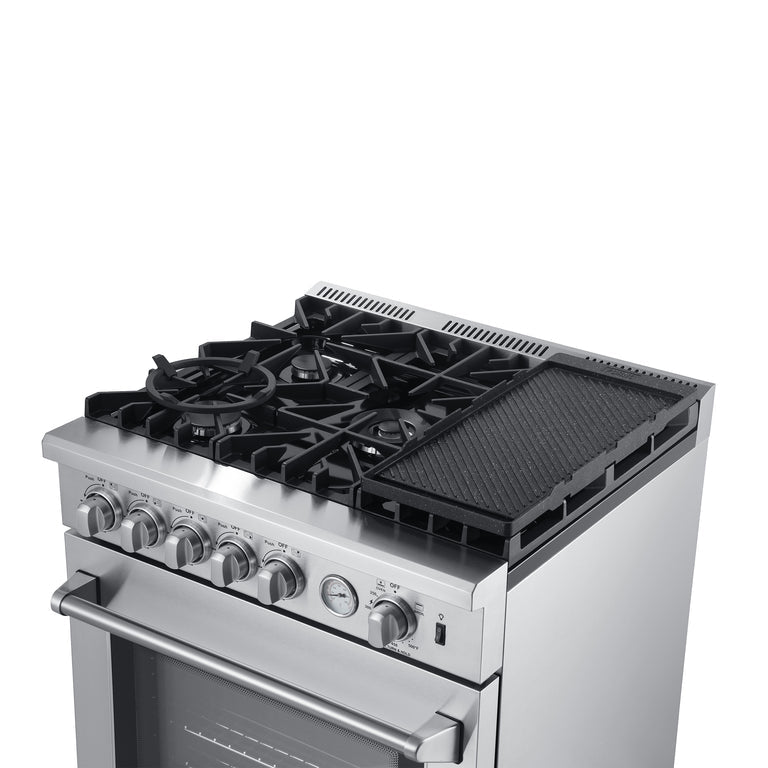 FORNO Appliance Package - 30" Gas Range, 60" Refrigerator, Dishwasher, Microwave Drawer, AP-FFSGS6276-30-W-7