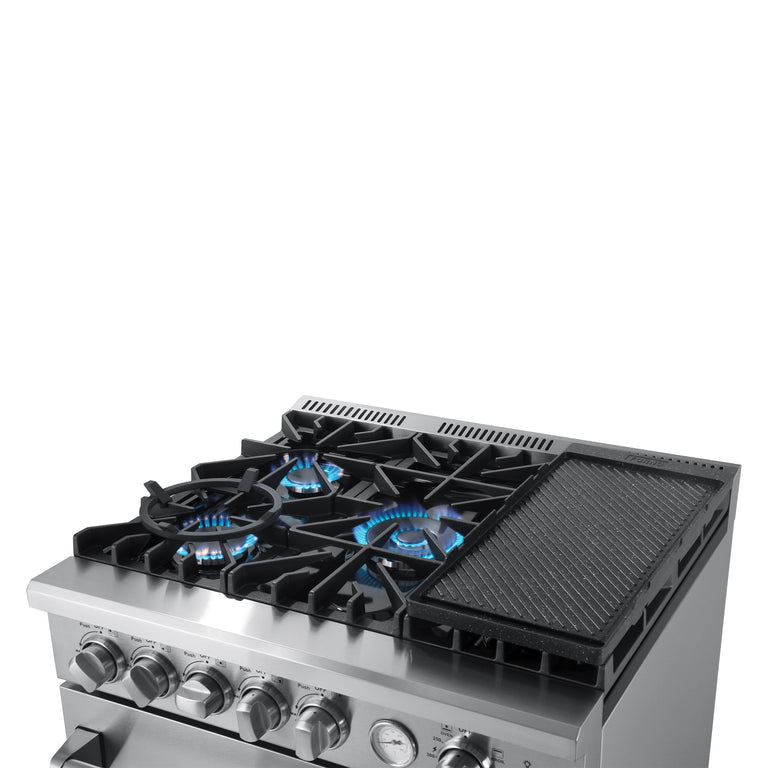 FORNO Appliance Package - 30" Gas Range, 30" Range Hood, Microwave Drawer, AP-FFSGS6276-30-W-3
