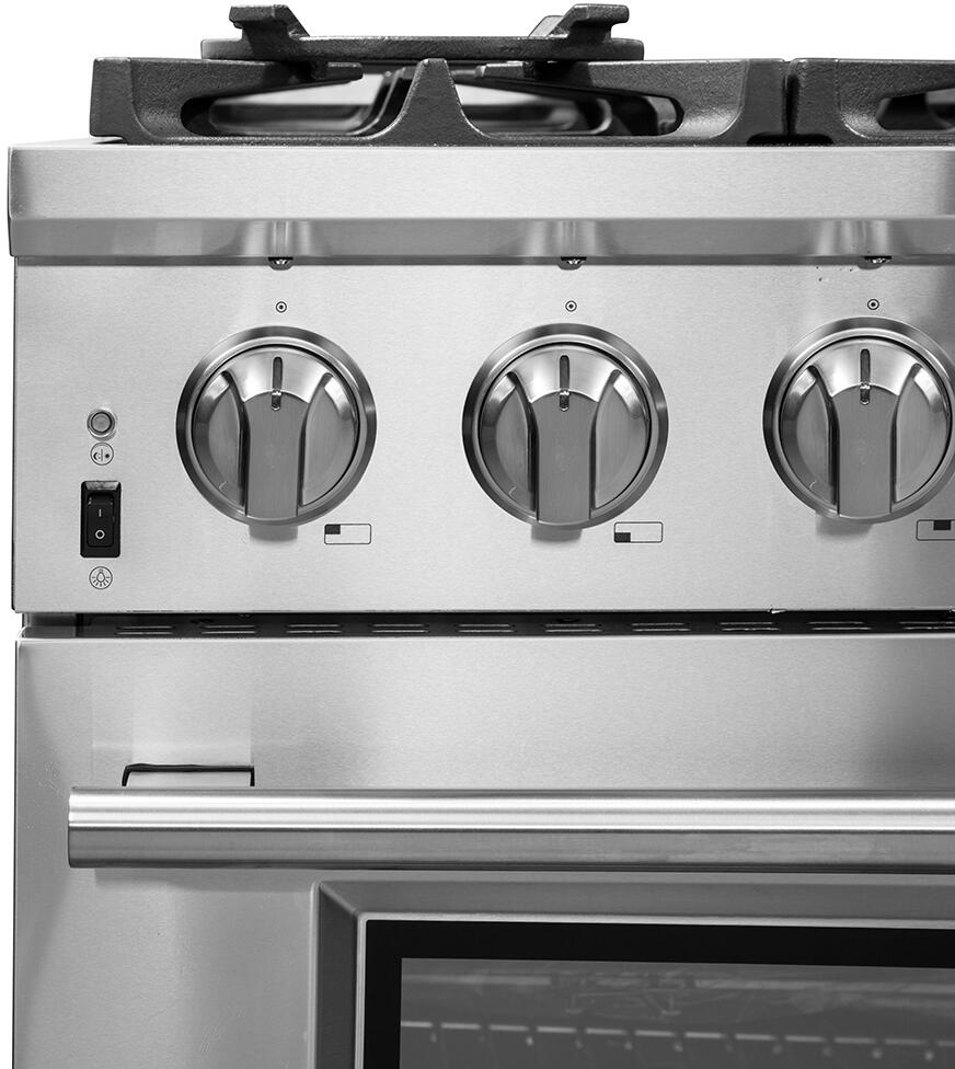 FORNO Appliance Package - 36 Inch Pro Gas Range, Wall Mount Range Hood, Microwave Drawer, Dishwasher, AP-FFSGS6260-36-6