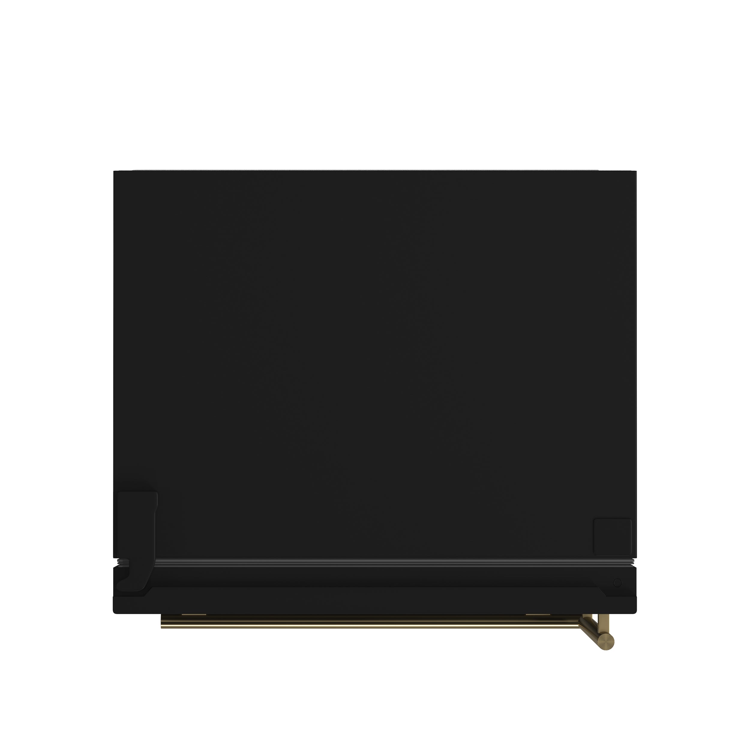 Forno Espresso Milano 62-Inch Side-by-Side Refrigerator, 34.4 cu ft, Ice Maker, Black Finish with Antique Brass Handles (Model FFFFD1787-60BLK)