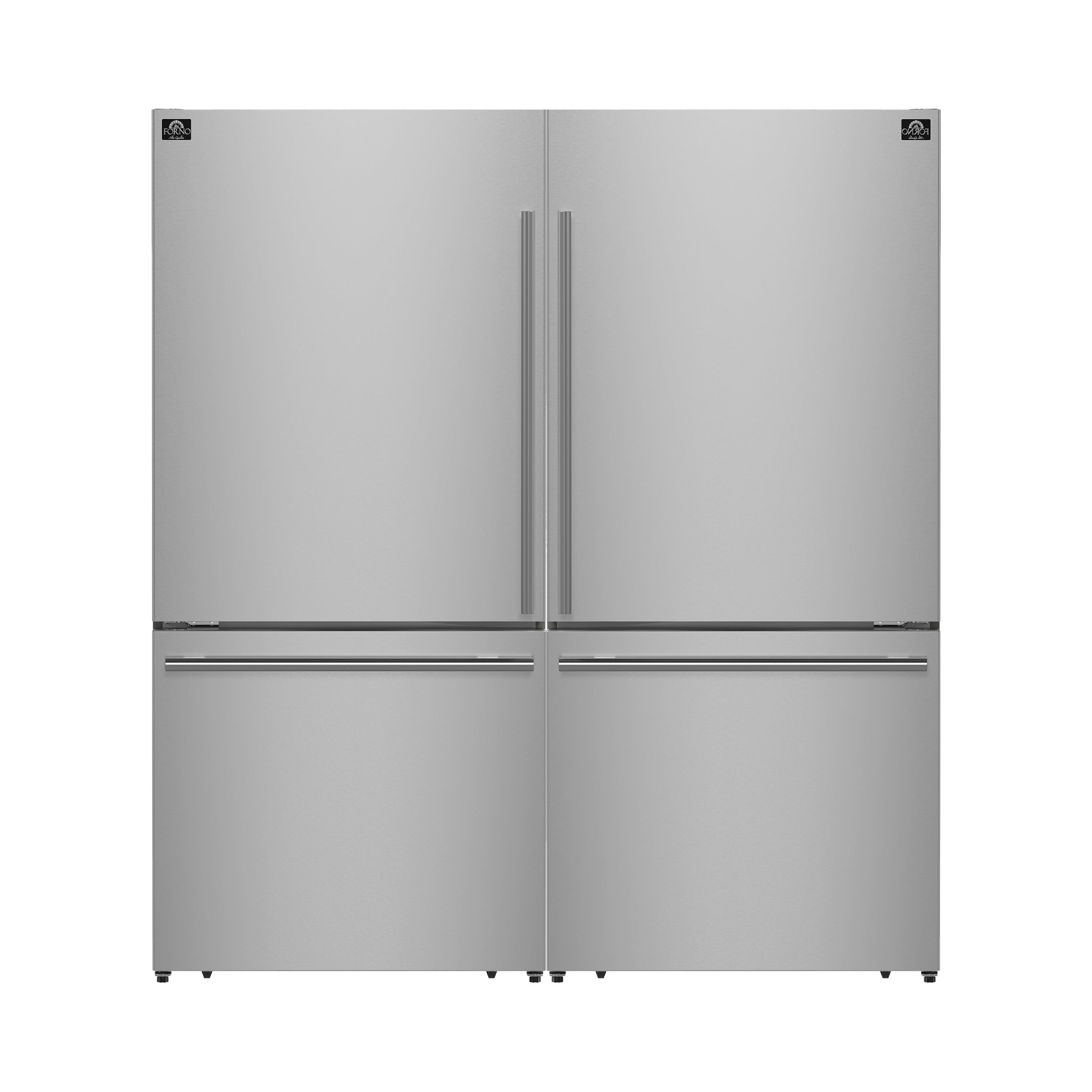 FORNO Milano 62-Inch 34.4 Cu. Ft. Side-by-Side Refrigerator with Ice Maker, Stainless Steel (FFFFD1787-60S)