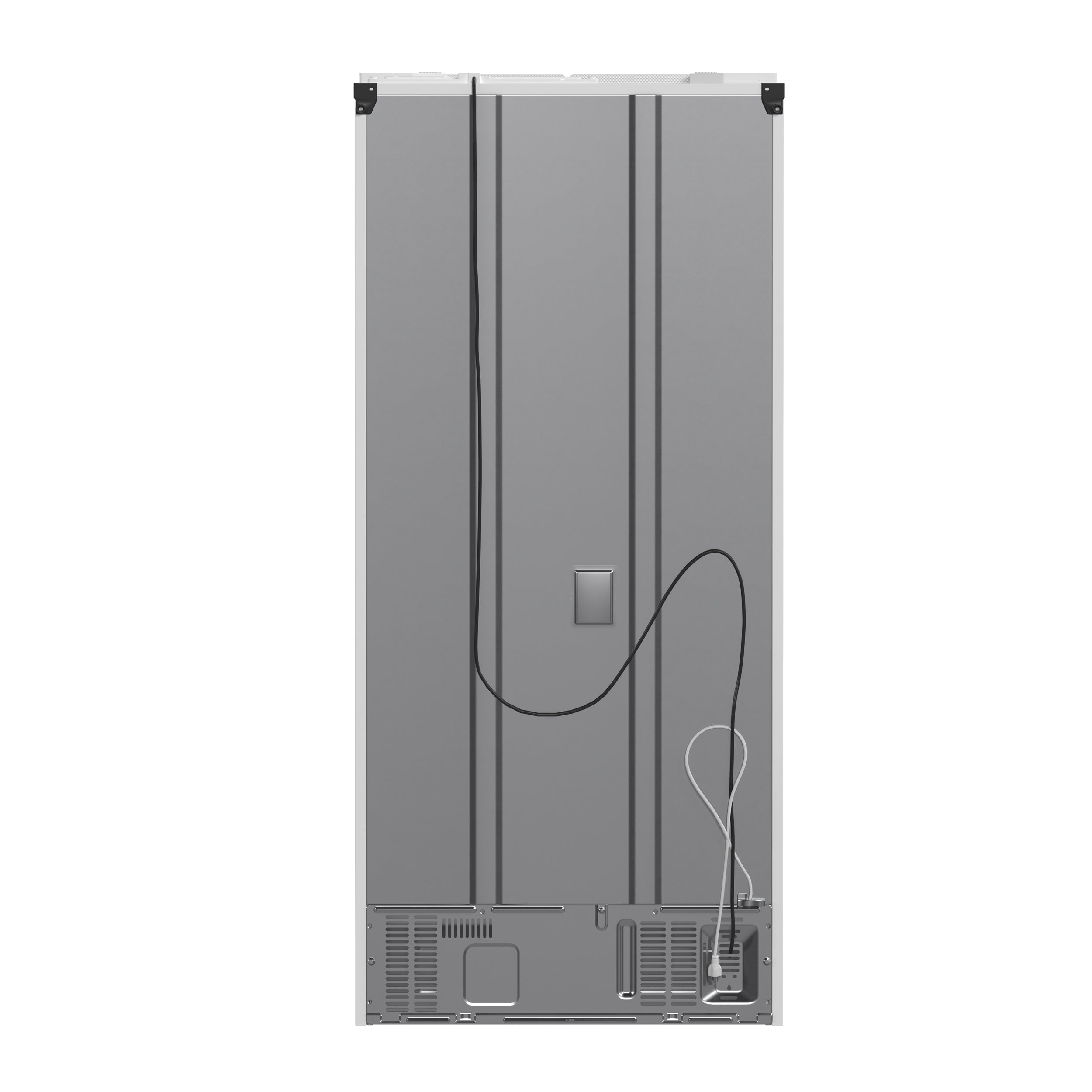 FORNO Gallipoli 30-Inch French Door Refrigerator, 17.5 cu ft, White, Ice Maker, Stainless Steel Handles (Model FFFFD1974-31WHT)