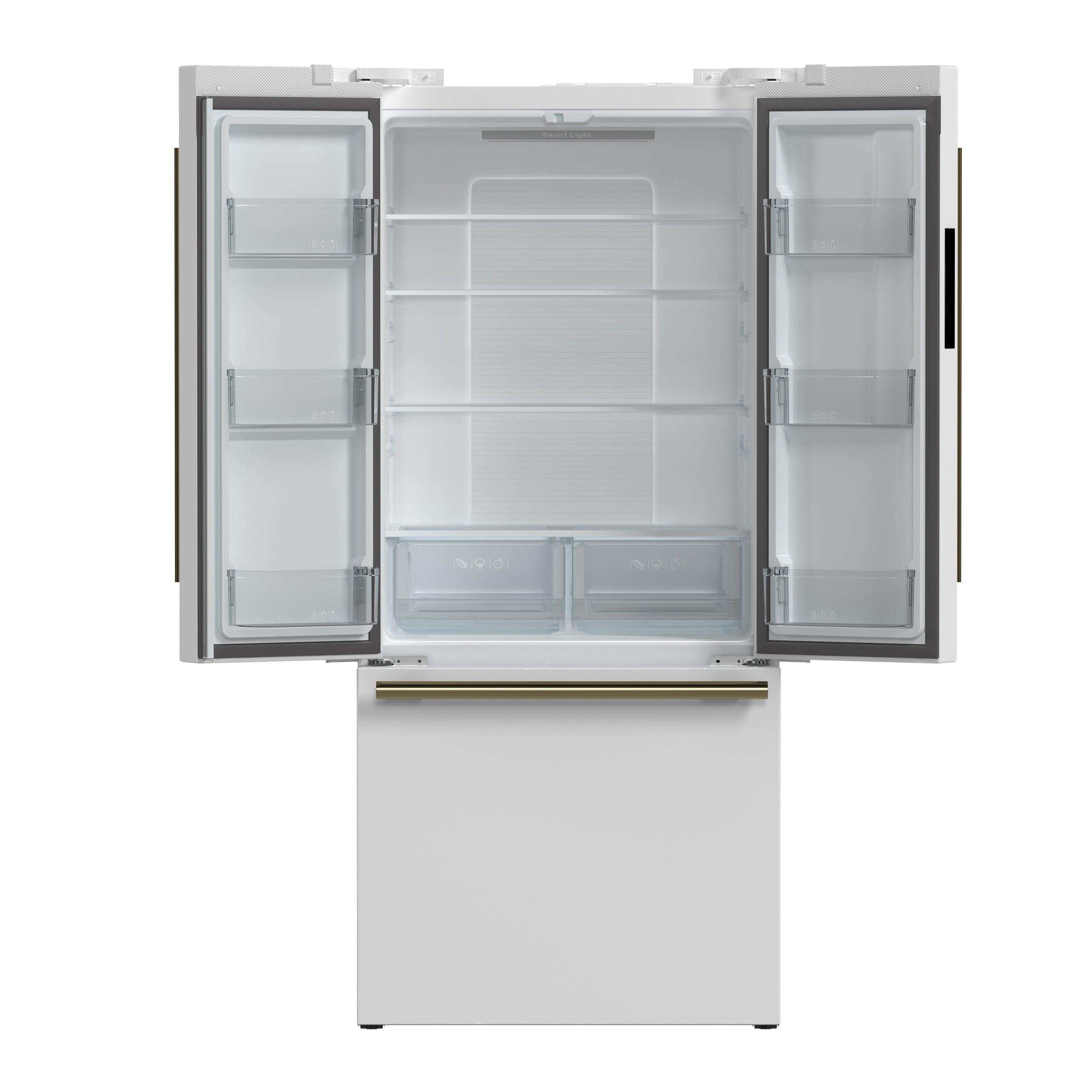 Forno Gallipoli 30-Inch French Door Refrigerator, 17.5 Cu. Ft., White, Ice Maker, Model FFFFD1974-31WHT
