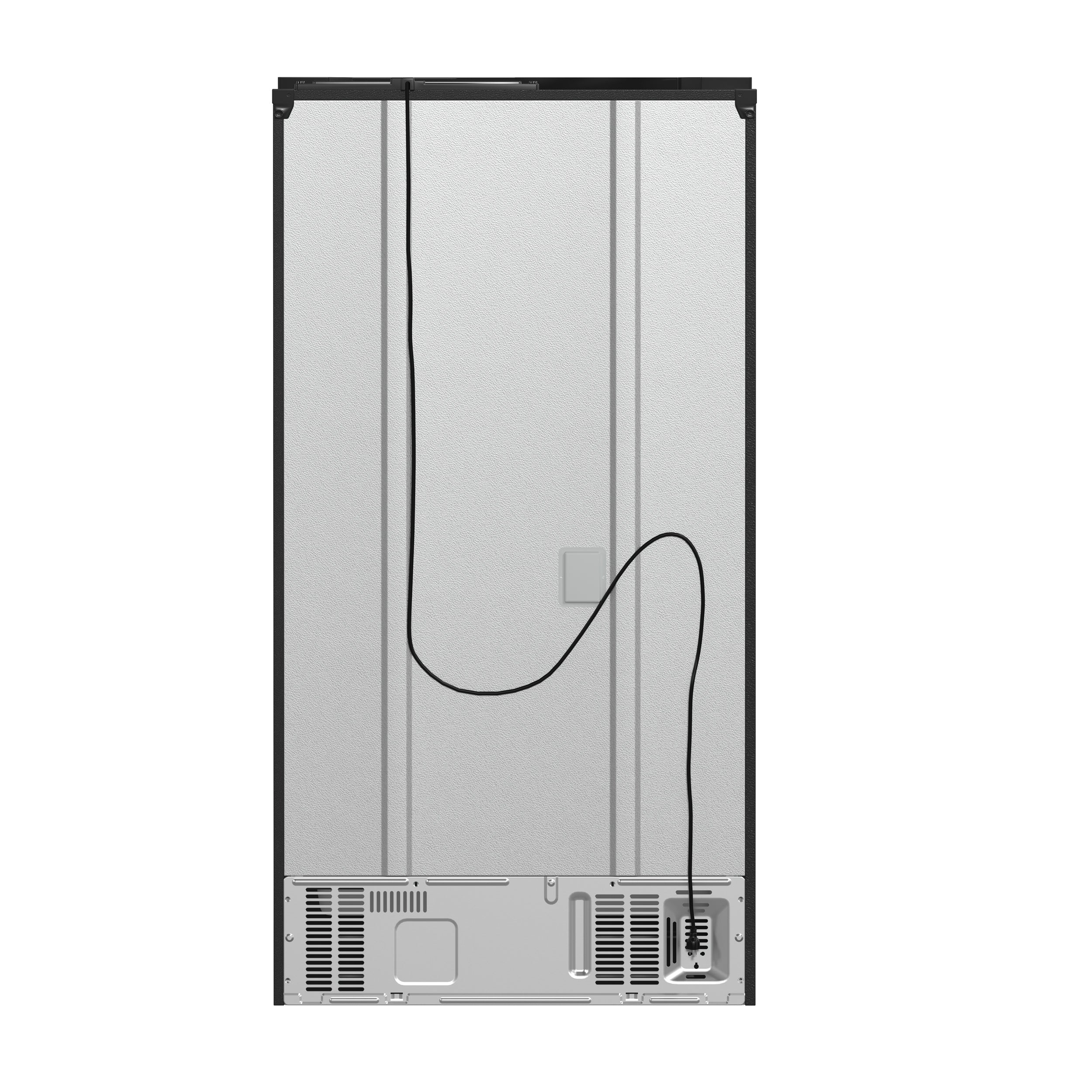 FORNO Moena 36-Inch Counter-Depth Refrigerator, 19.2 cu. ft., with Ice Maker, Black with Antique Brass Handles (FFRBI1820-36BLK)