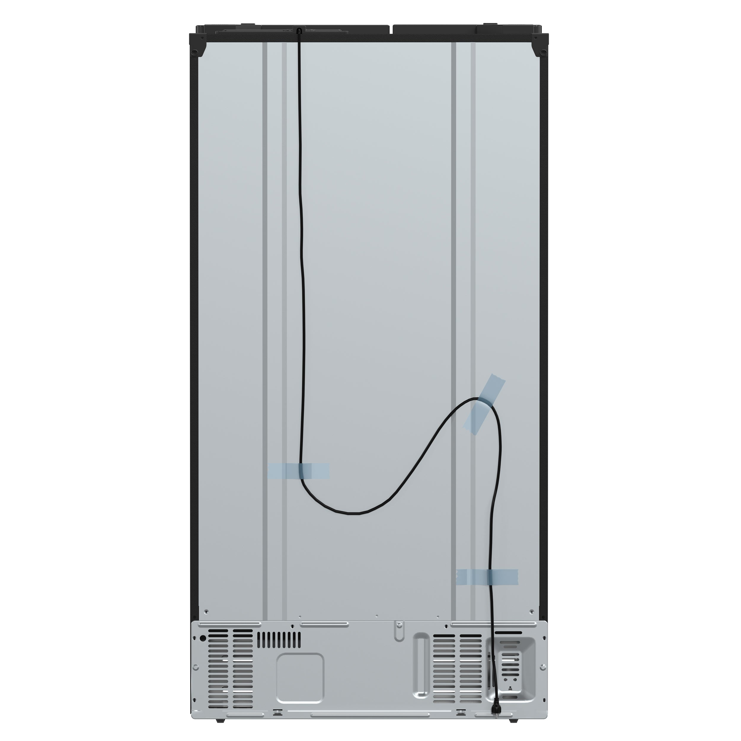 Forno Salerno 36-Inch Side-by-Side Refrigerator, 20 cu. ft., Water & Ice Dispenser, Black with Stainless Steel Handles, FFRBI1844-36BLK