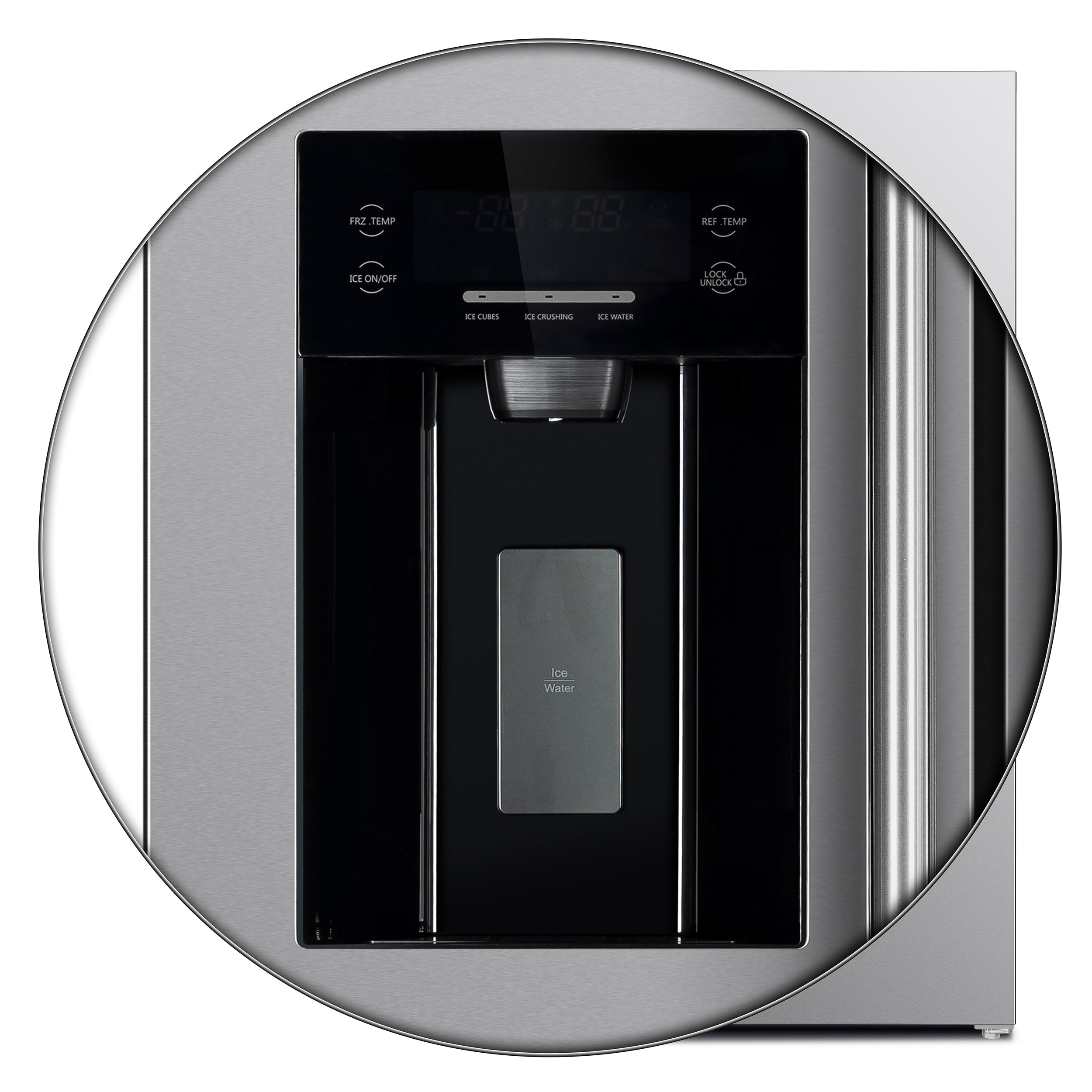 Forno Salerno 40-Inch Built-In Side-by-Side Refrigerator, 20 Cu. Ft., Water & Ice Dispenser, Stainless Steel with Grill Trim Kit (FFRBI1844-40SG)