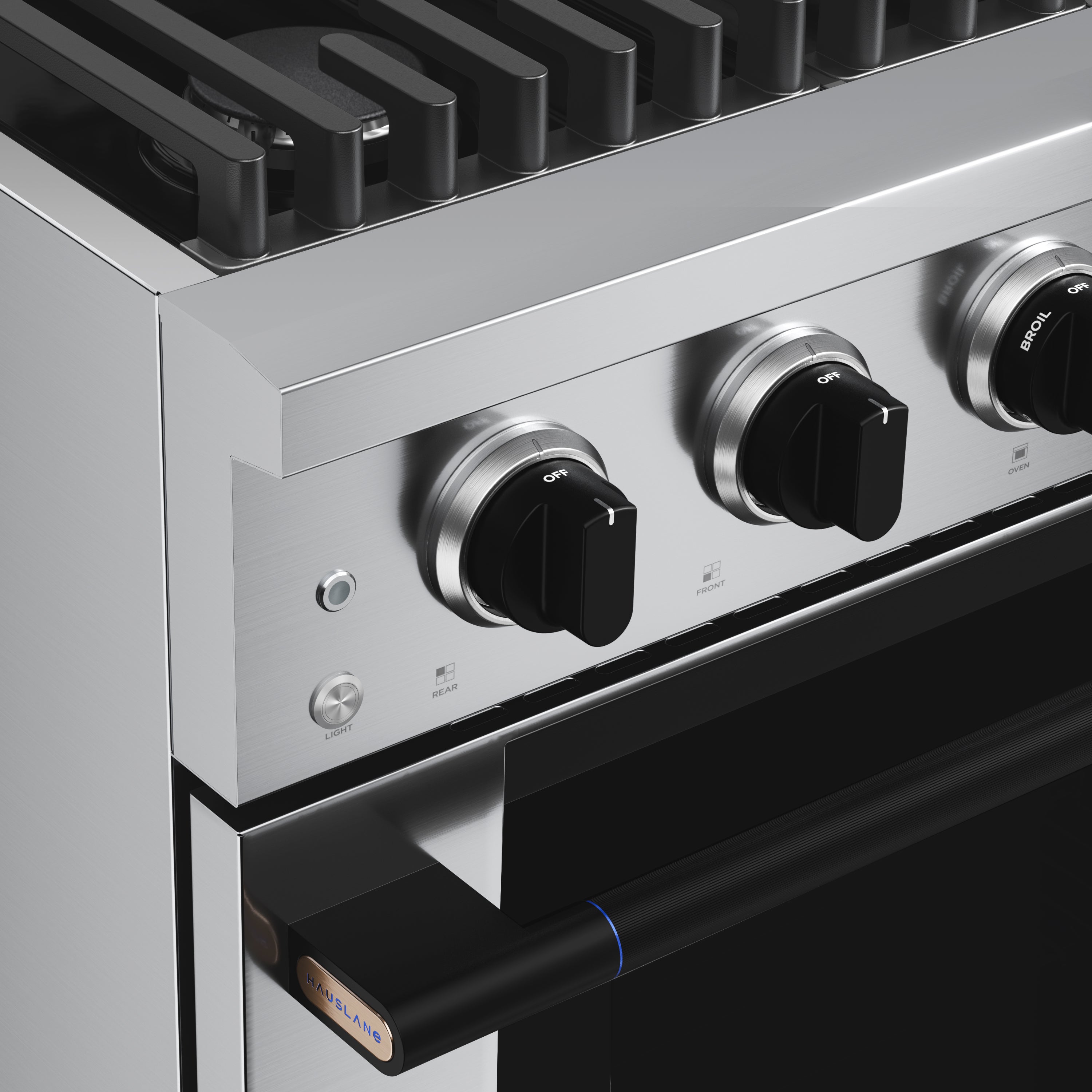 Hauslane HausPro Series 30-Inch Gas or Dual Fuel Range with 4 Burners and Convection Oven in Stainless Steel