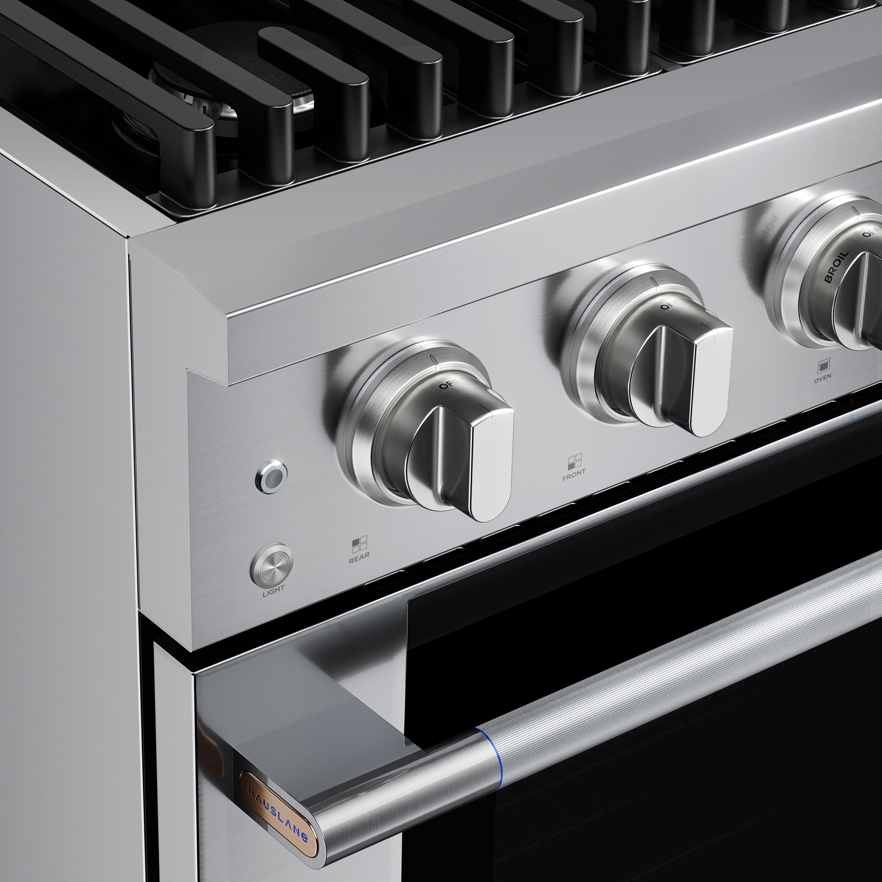Hauslane HausPro Series 30-Inch Gas or Dual Fuel Range with 4 Burners and Convection Oven in Stainless Steel