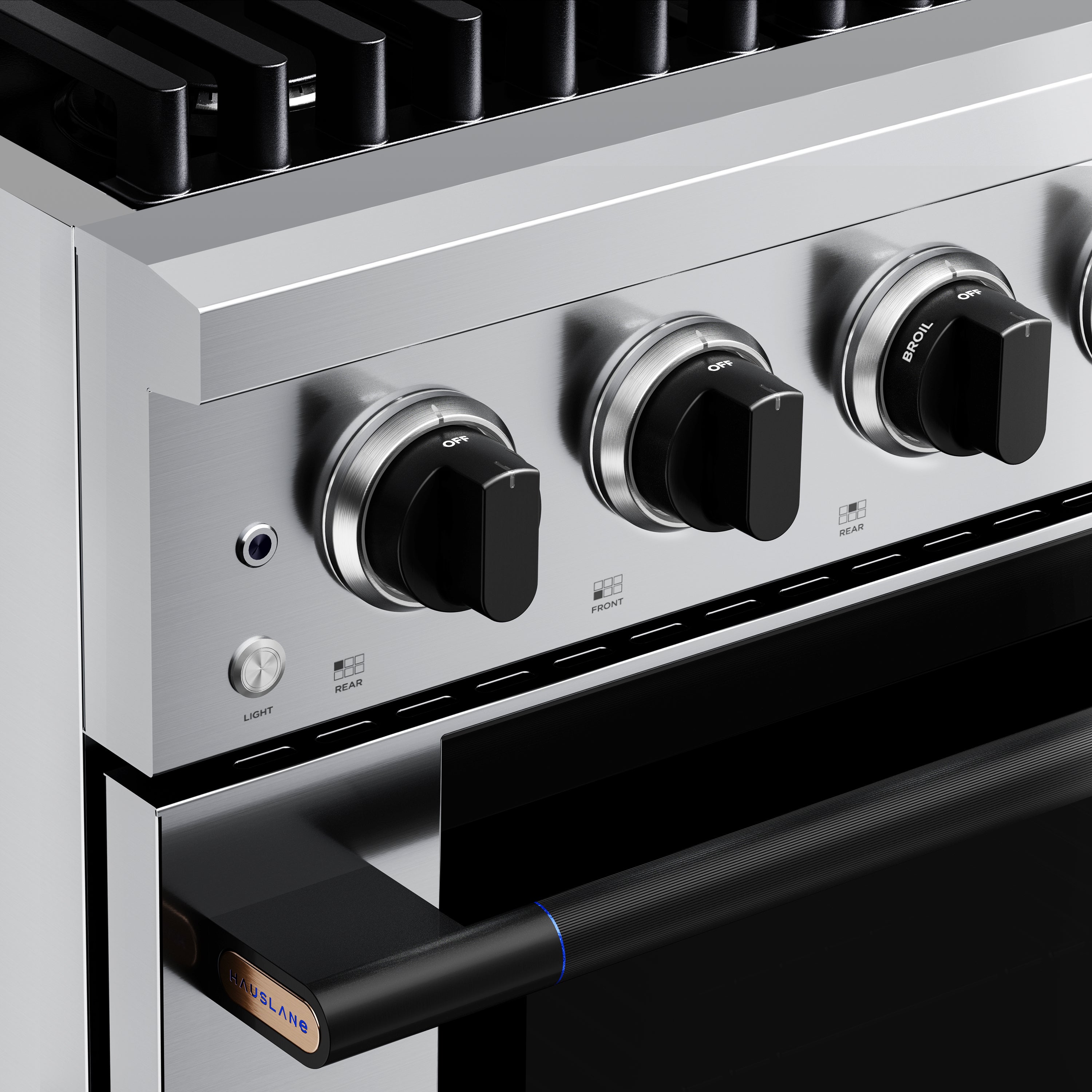 Hauslane HausPro Series 36-Inch Gas or Dual Fuel Range with 6 Burners and Convection Oven in Stainless Steel