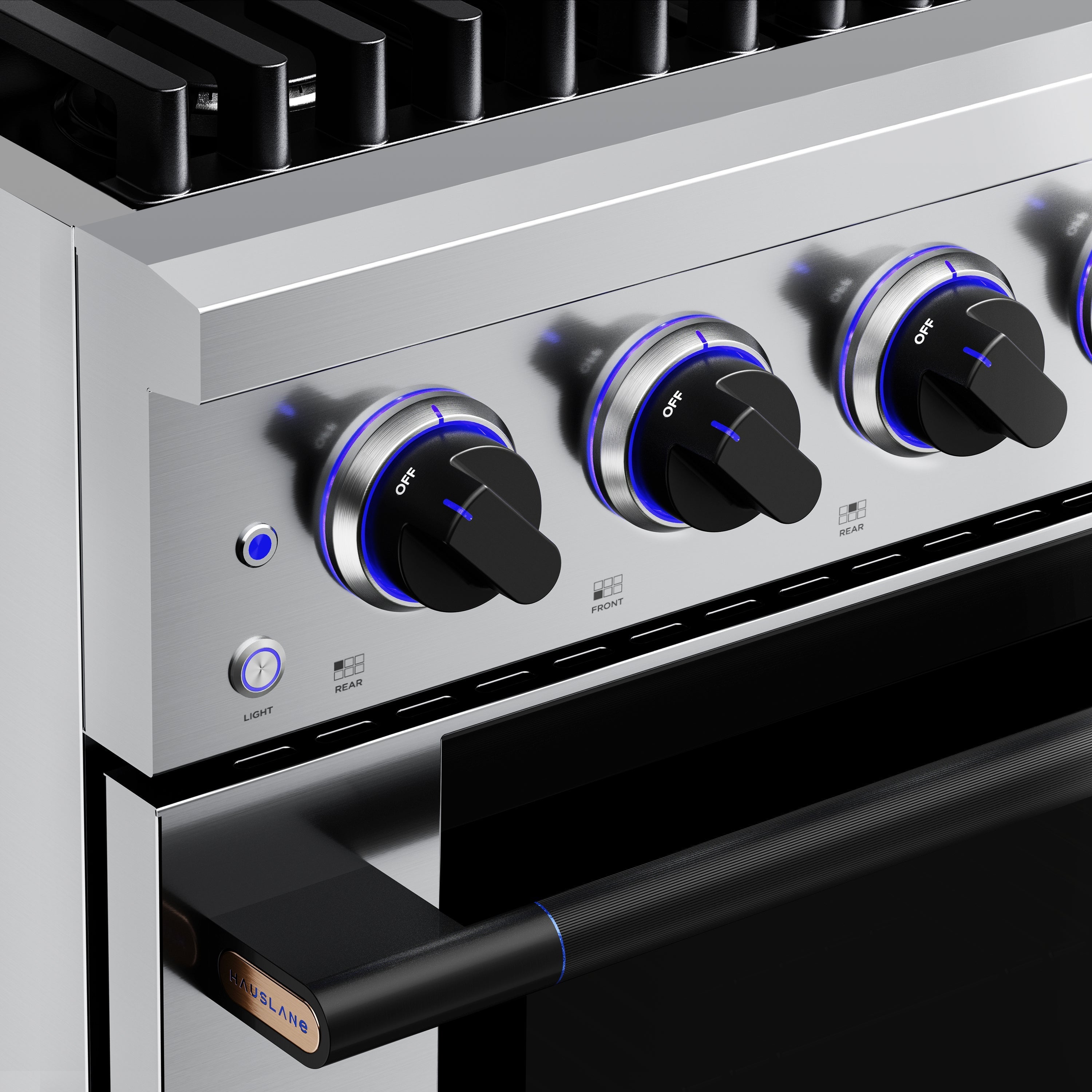 Hauslane HausPro Series 36-Inch Gas or Dual Fuel Range with 6 Burners and Convection Oven in Stainless Steel