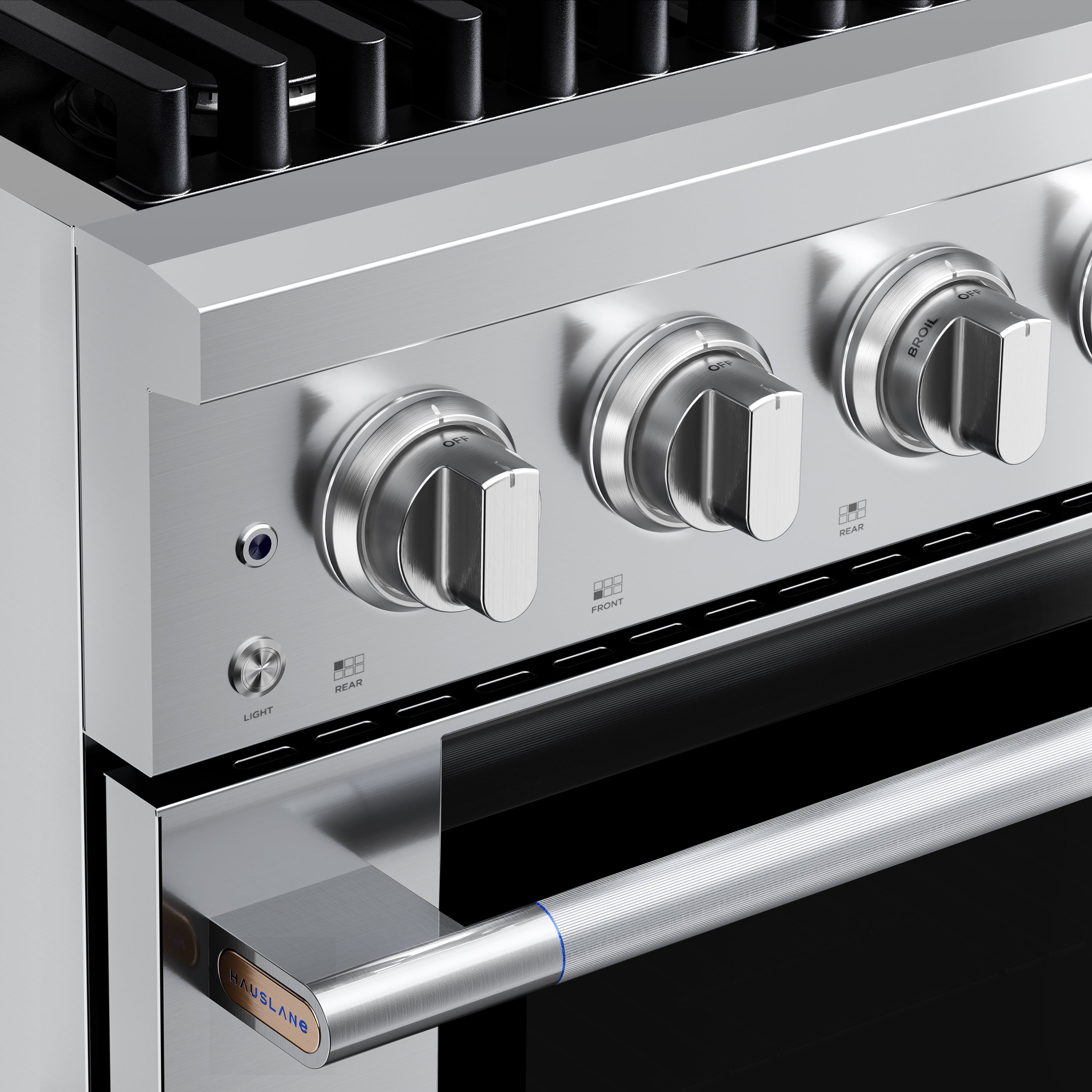 Hauslane HausPro Series 36-Inch Gas or Dual Fuel Range with 6 Burners and Convection Oven in Stainless Steel