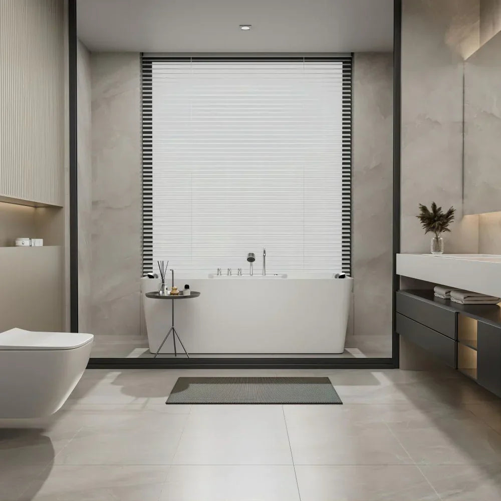 Empava 59-Inch Whirlpool Freestanding Acrylic Bathtub (EMPV-59AIS15)