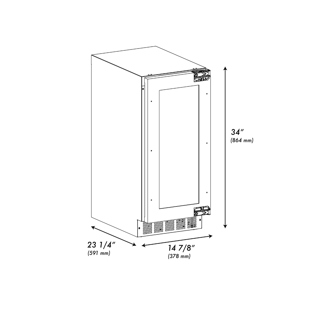 ZLINE Autograph 15" Touchstone Gourmet Ice Maker with Drain Pump and Panel Ready Door with Polished Gold Handle, IGMDPZ-15-G
