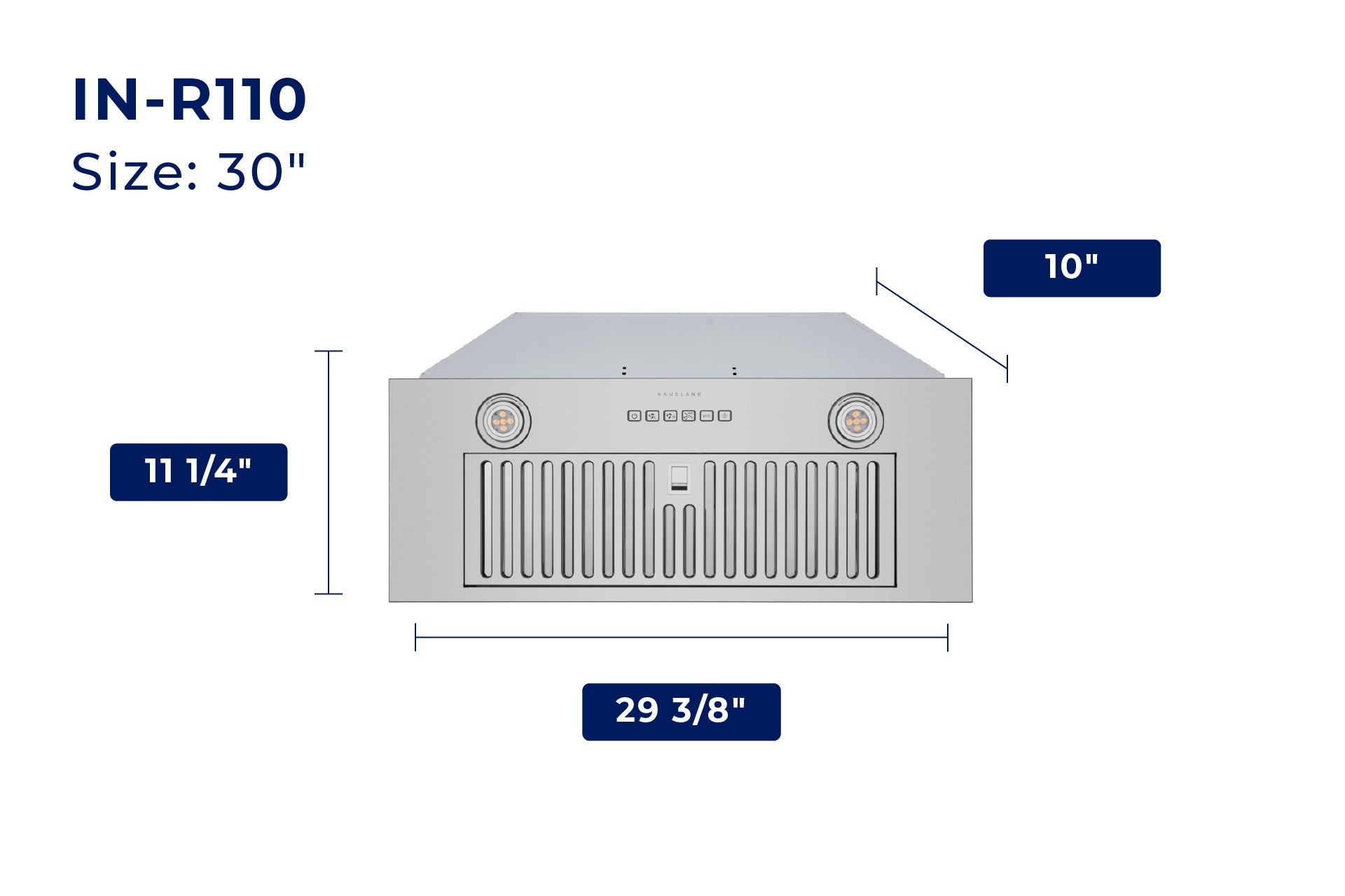 Hauslane Recessed Insert Range Hood (IN-R110)
