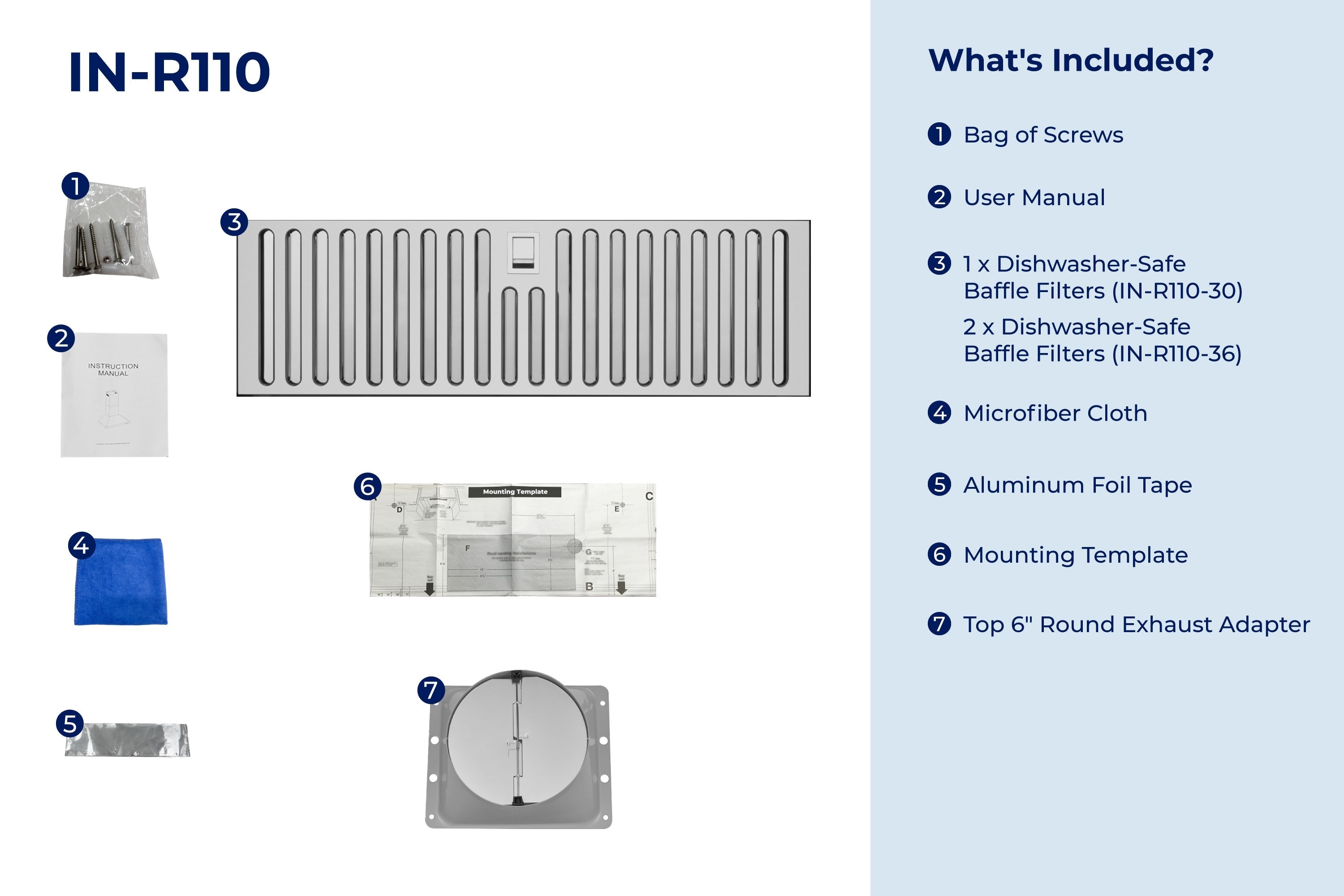Hauslane Recessed Insert Range Hood (IN-R110)