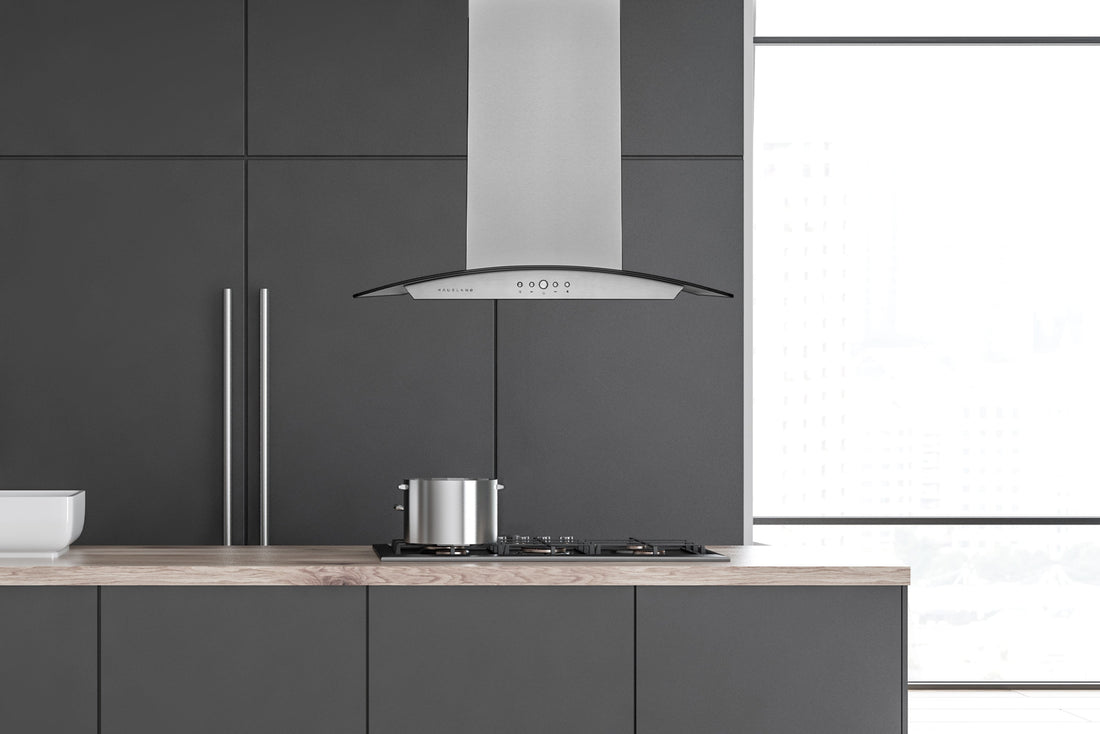 Hauslane 600 CFM Convertible Island Range Hood in Stainless Steel (IS-200SS)