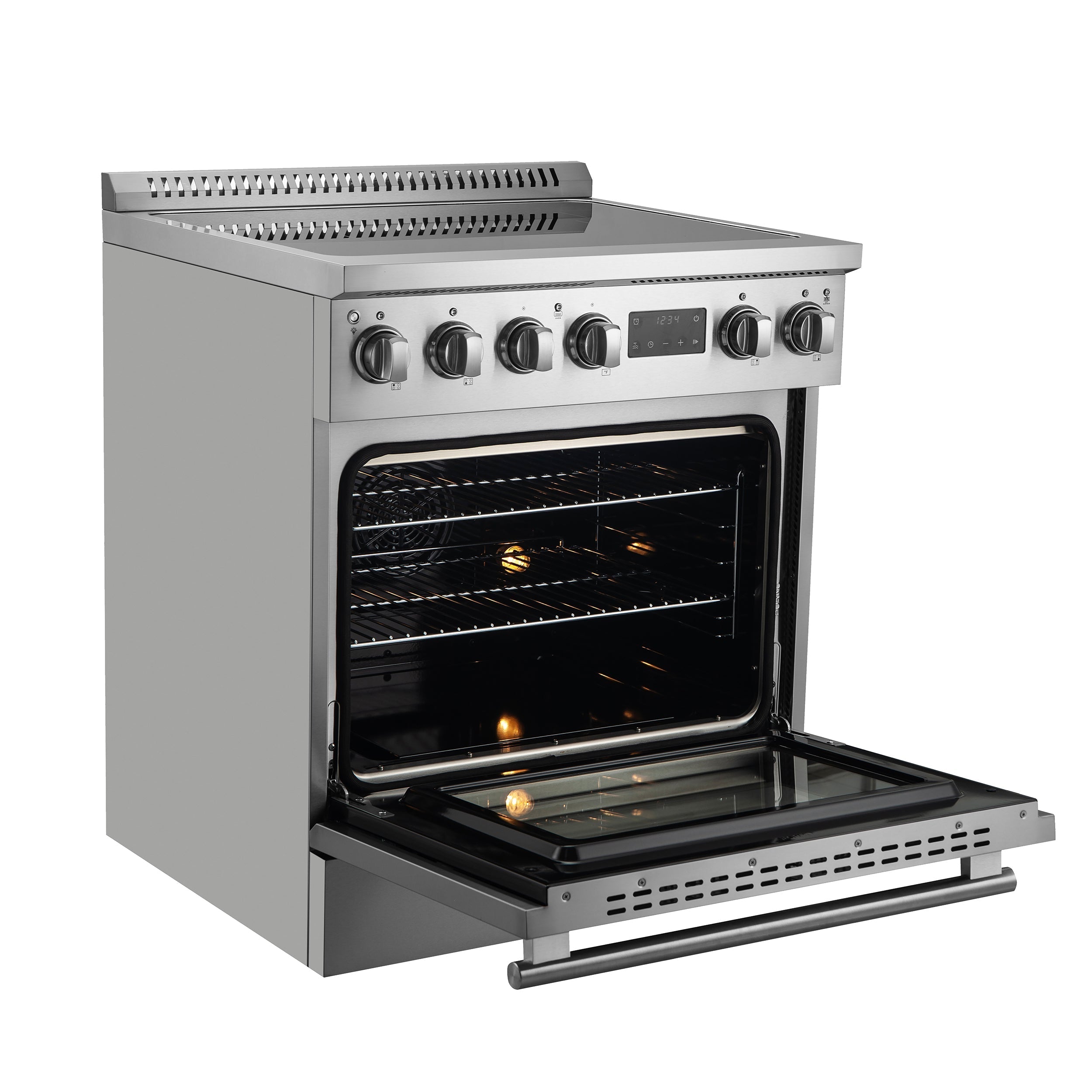 Forno Torino 30 in. 4.32 cu. ft. Induction Range with True Convection, Air Fry & Sous Vide, Stainless Steel, 240V (FFSIN0936-30)