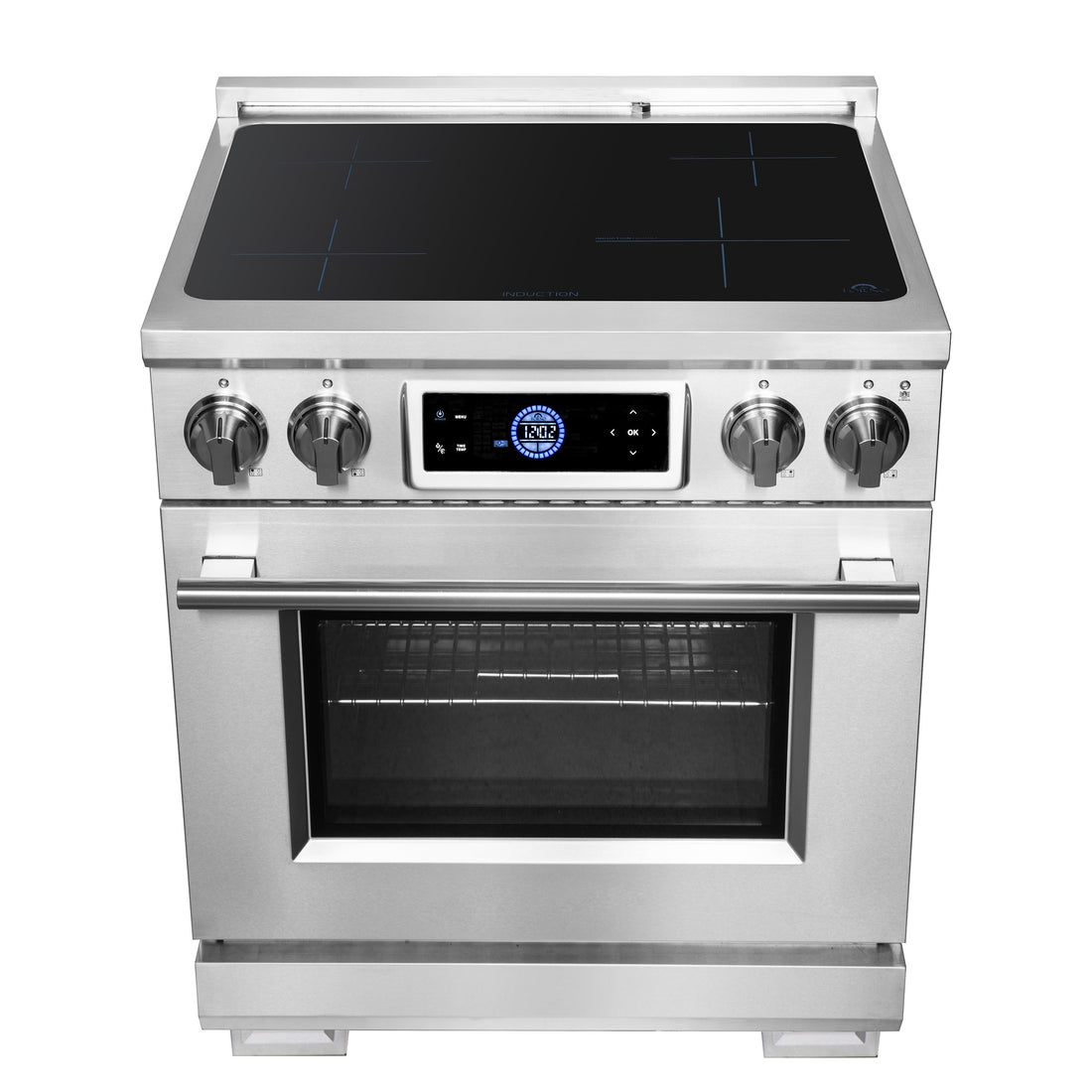 Forno Maximus 30-Inch Induction Range with 4.32 cu. ft. Oven, Air Fry, Air Sous Vide, True Convection, Digital Display – Model FFSIN0968-30