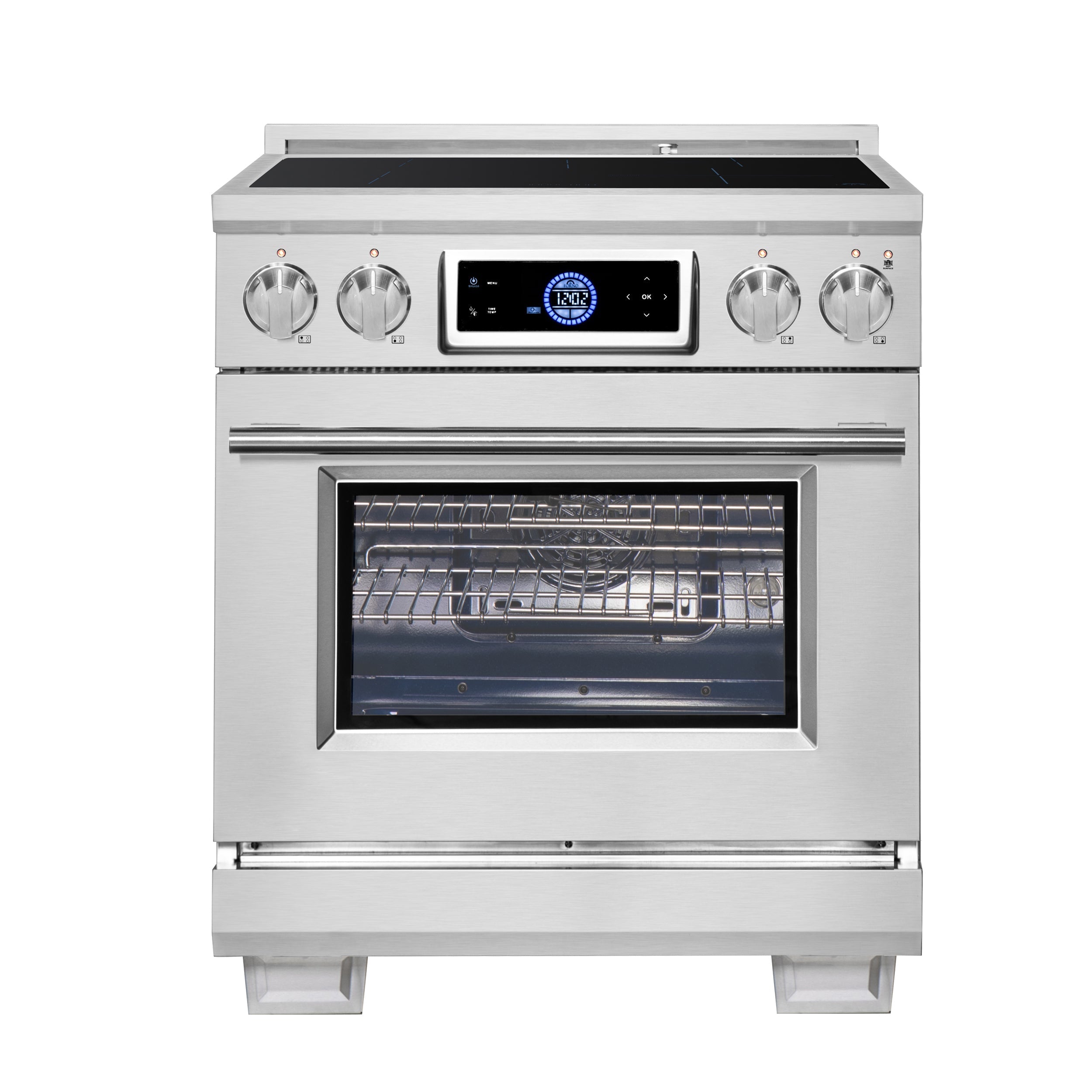 Forno Maximus 30-Inch Induction Range with 4.32 cu. ft. Oven, Air Fry, Air Sous Vide, True Convection, Digital Display – Model FFSIN0968-30