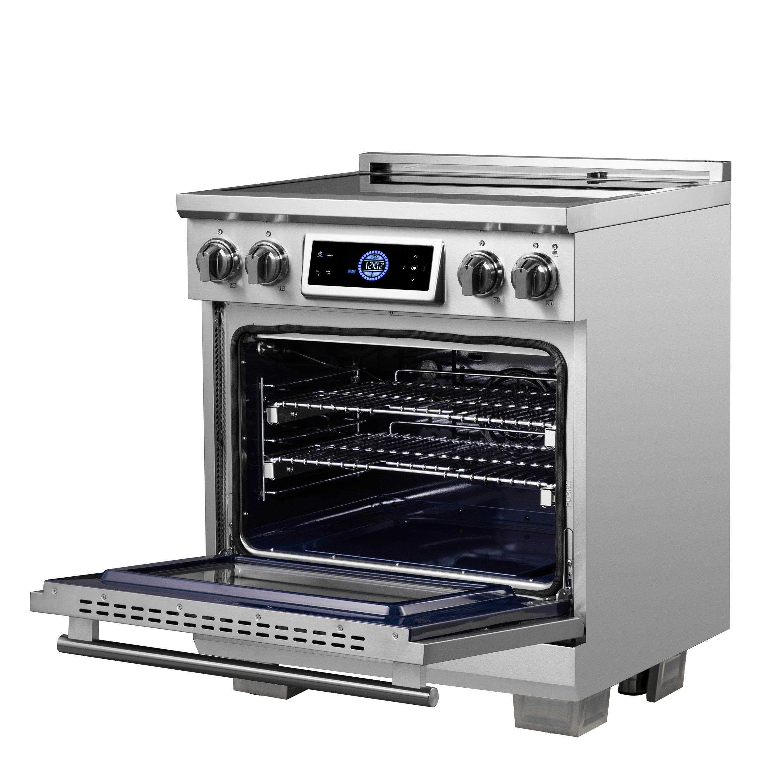 Forno Maximus 30-Inch Induction Range with 4.32 cu. ft. Oven, Air Fry, Air Sous Vide, True Convection, Digital Display – Model FFSIN0968-30