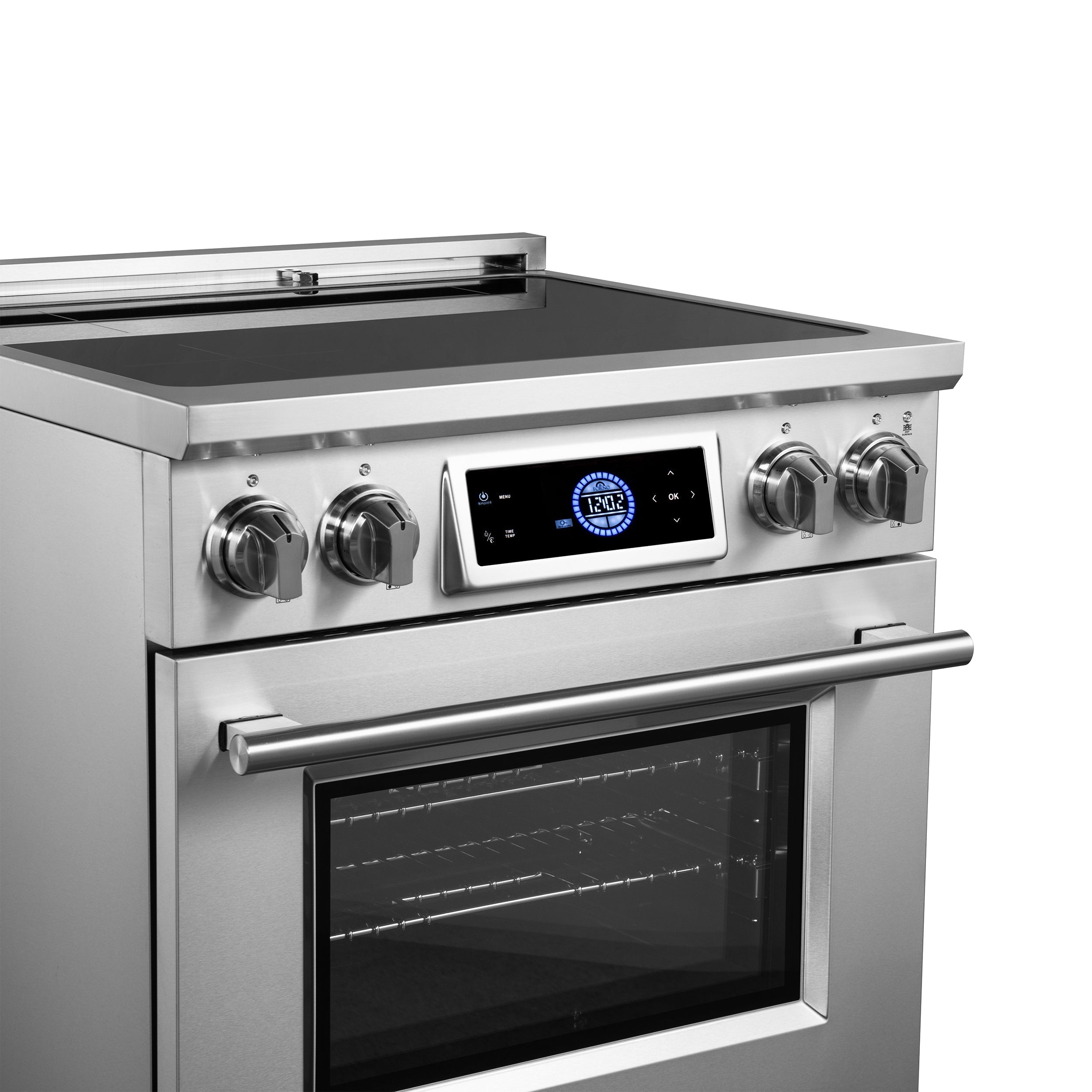 Forno Maximus 30-Inch Induction Range with 4.32 cu. ft. Oven, Air Fry, Air Sous Vide, True Convection, Digital Display – Model FFSIN0968-30