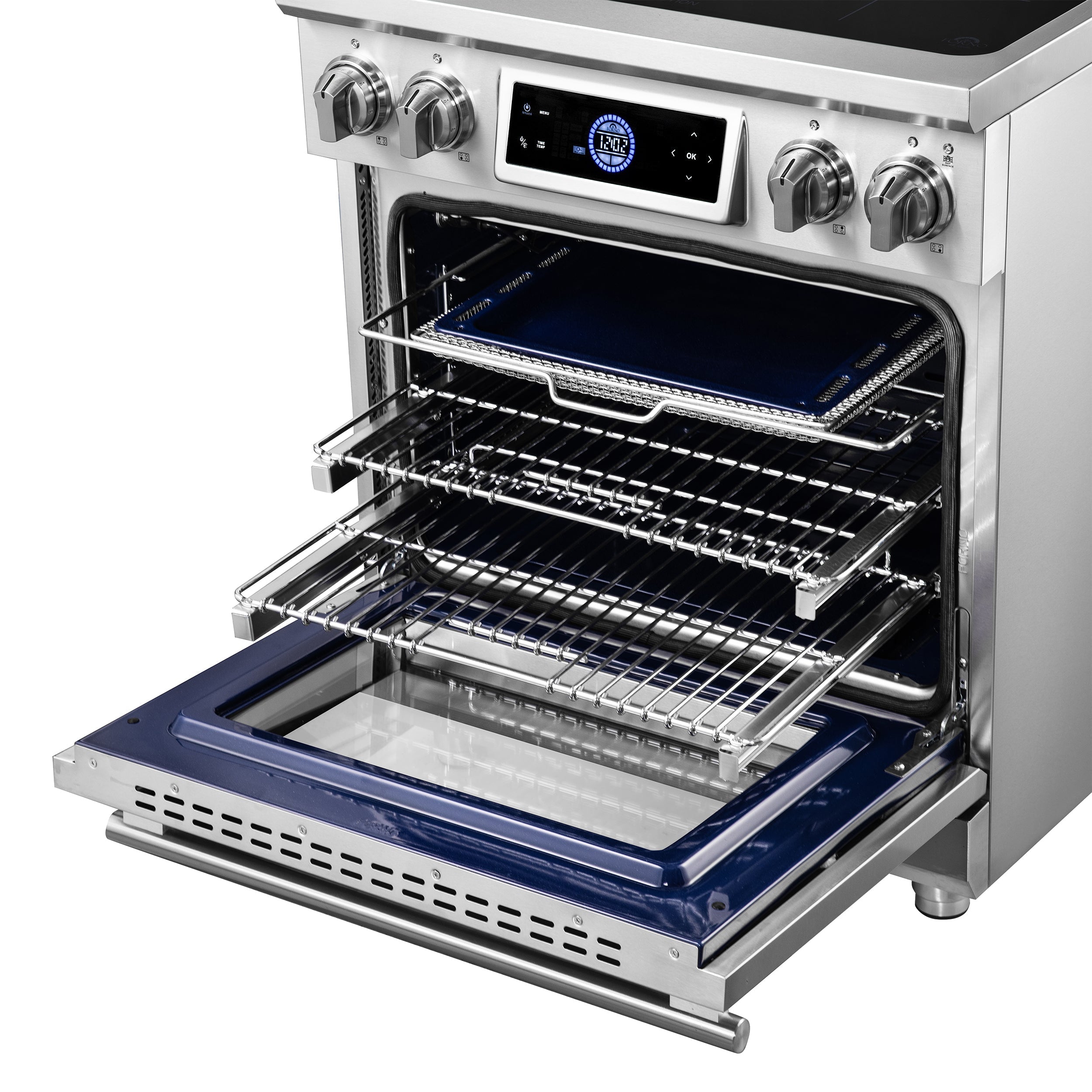 Forno Maximus 30-Inch Induction Range with 4.32 cu. ft. Oven, Air Fry, Air Sous Vide, True Convection, Digital Display – Model FFSIN0968-30