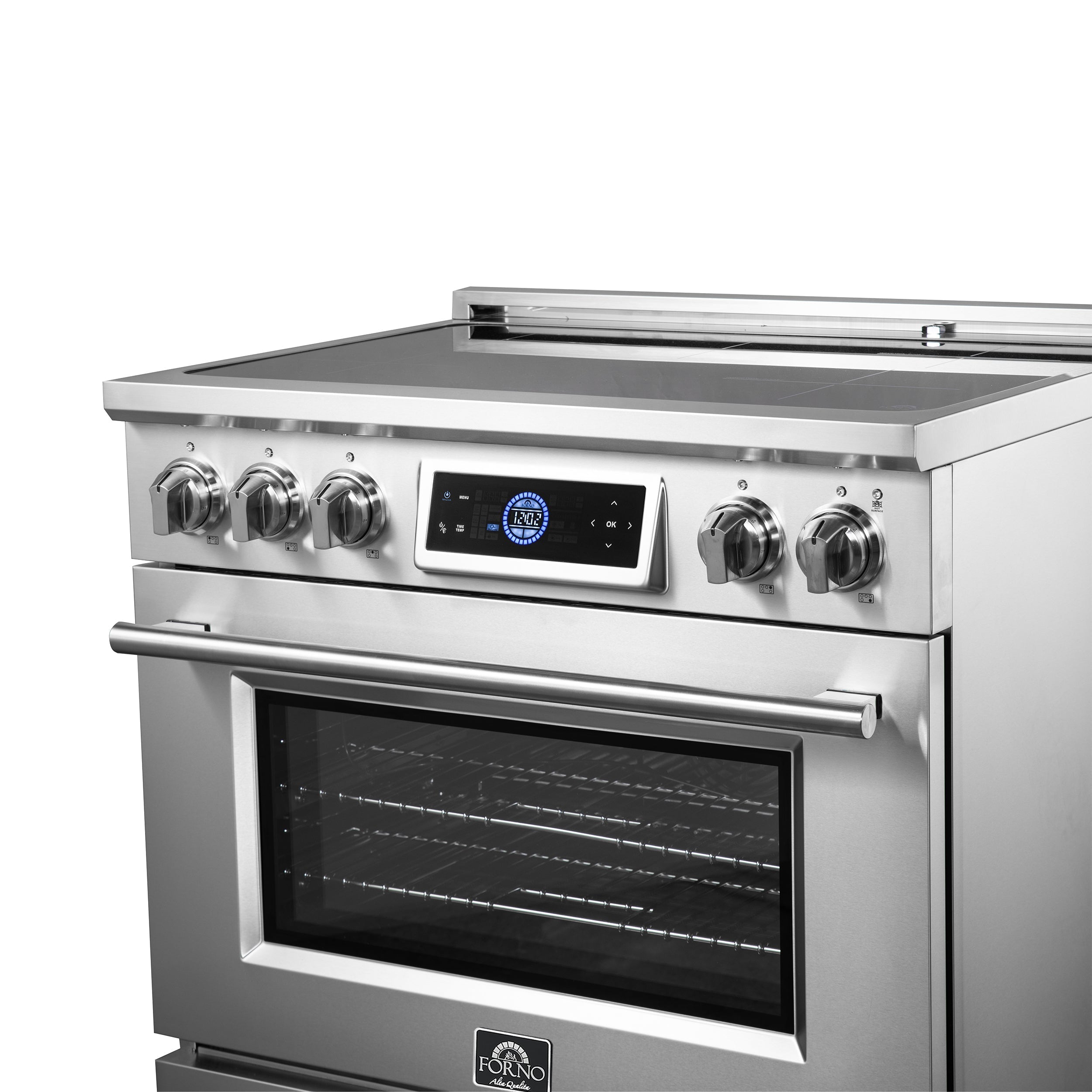 FORNO Maximus 36-Inch Induction Range, 5.36 cu. ft. Convection Oven with Air Fry and Sous Vide, Digital Display (Model FFSIN0968-36)