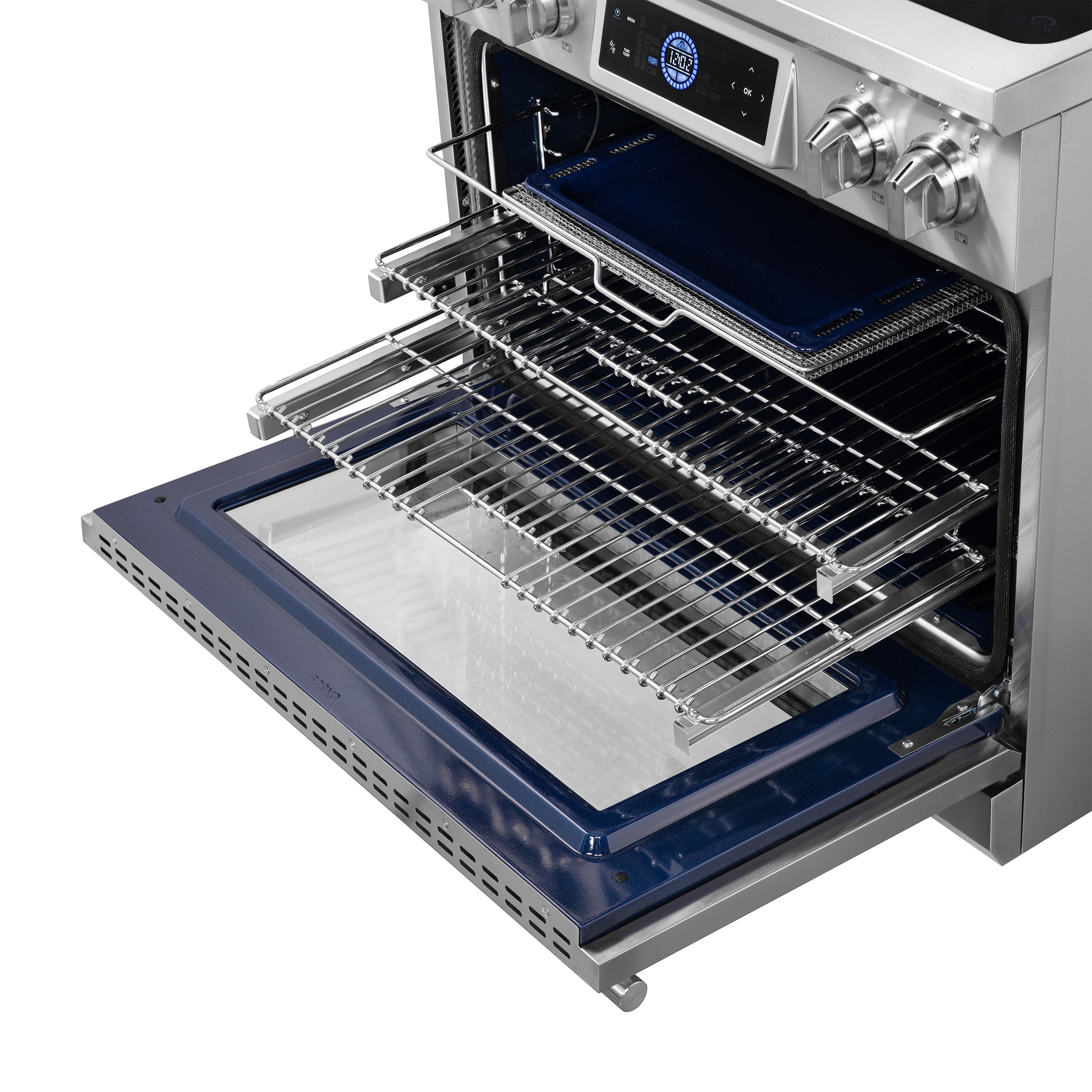 FORNO Maximus 36-Inch Induction Range, 5.36 cu. ft. Convection Oven with Air Fry and Sous Vide, Digital Display (Model FFSIN0968-36)