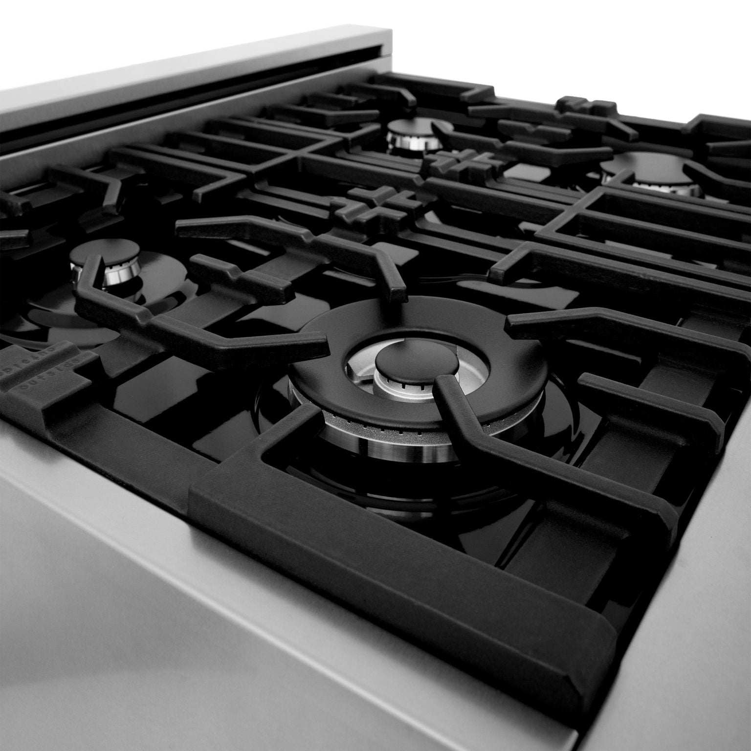 ZLINE 30 in. Dual Fuel Range with Gas Cooktop and Electric Oven in Stainless Steel with Red Matte Door (RA-RM-30)