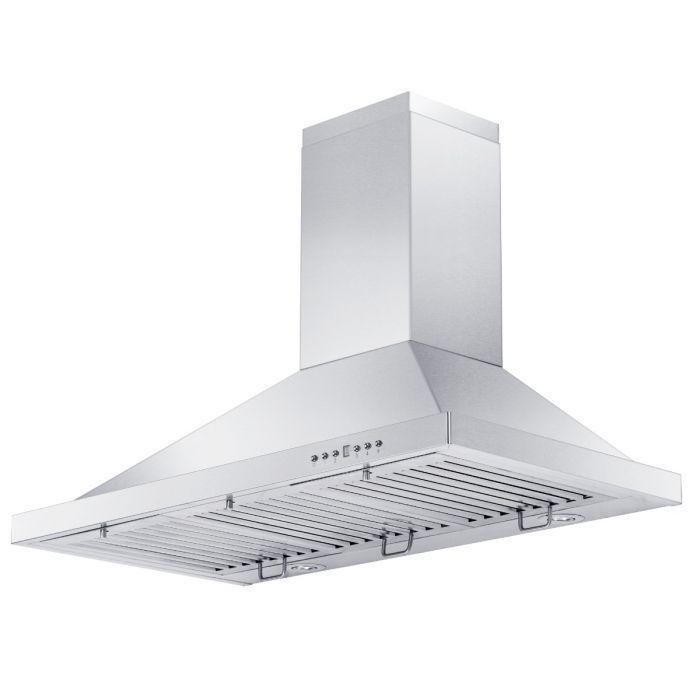 ZLINE Kitchen and Bath 36 in. Dual Fuel Range with Satin Stainless Steel Door & 36 in. Range Hood Appliance Package, 2KP-RASNRH36
