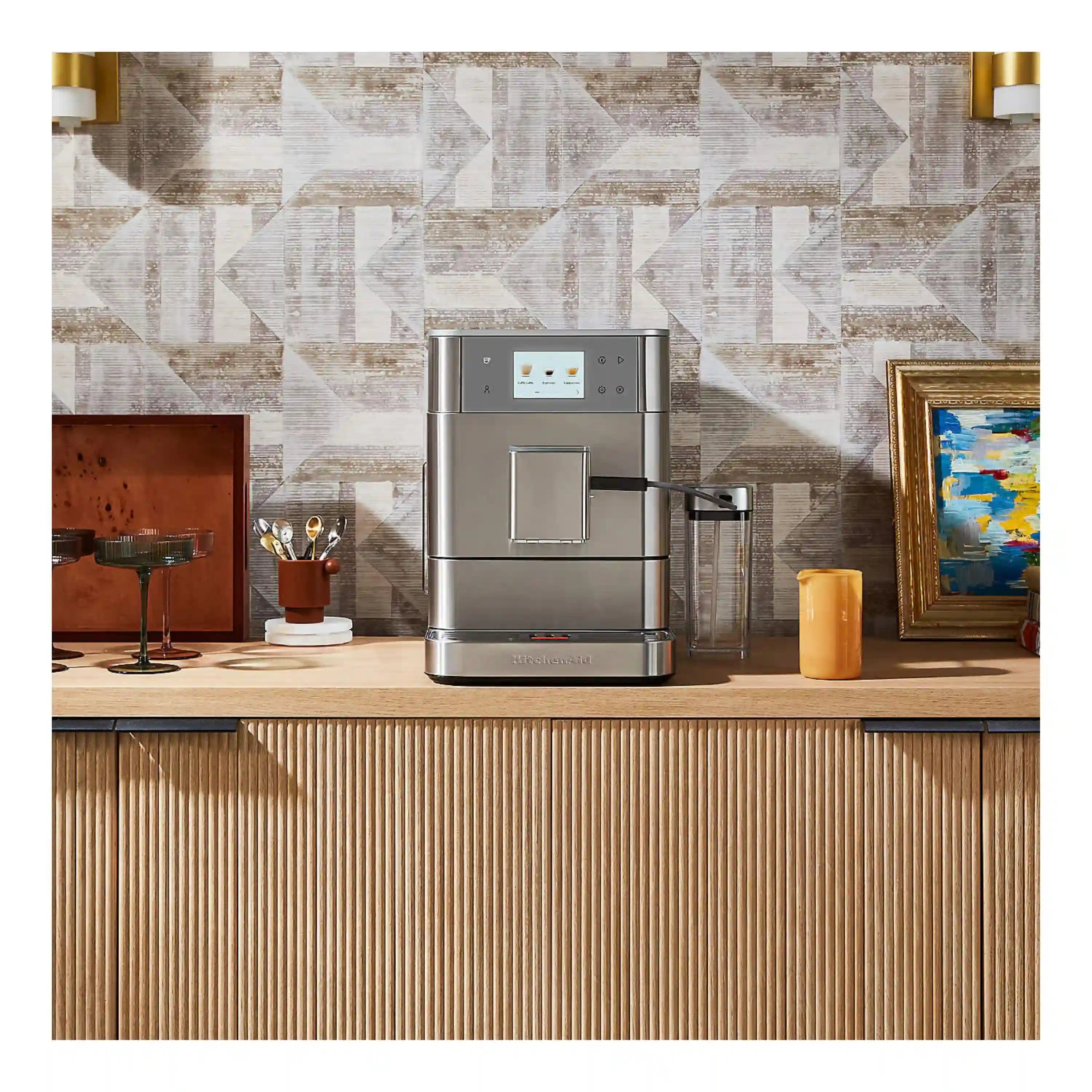 KitchenAid Fully Automatic Espresso Machine KF7 with Milk Container in Stainless Steel (KES8557SX)