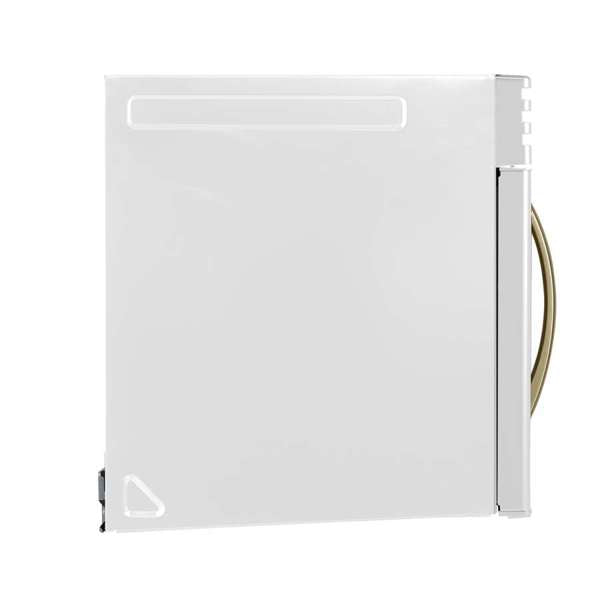 FORNO Scalo 30-Inch Over-the-Range Microwave, 1.6 Cu. Ft., 300 CFM Vent Fan, White with Antique Brass Accents (Model FOTR3007-30WHT)