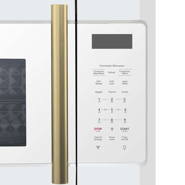 FORNO Fornace 30-Inch Over-the-Range Microwave, 1.5 cu. ft., 300 CFM, White with Antique Brass Accents (FOTR3038-30WHT)