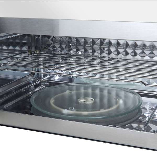 FORNO Fornace 30-Inch Over-the-Range Microwave, 1.5 cu. ft., 300 CFM, White with Antique Brass Accents (FOTR3038-30WHT)