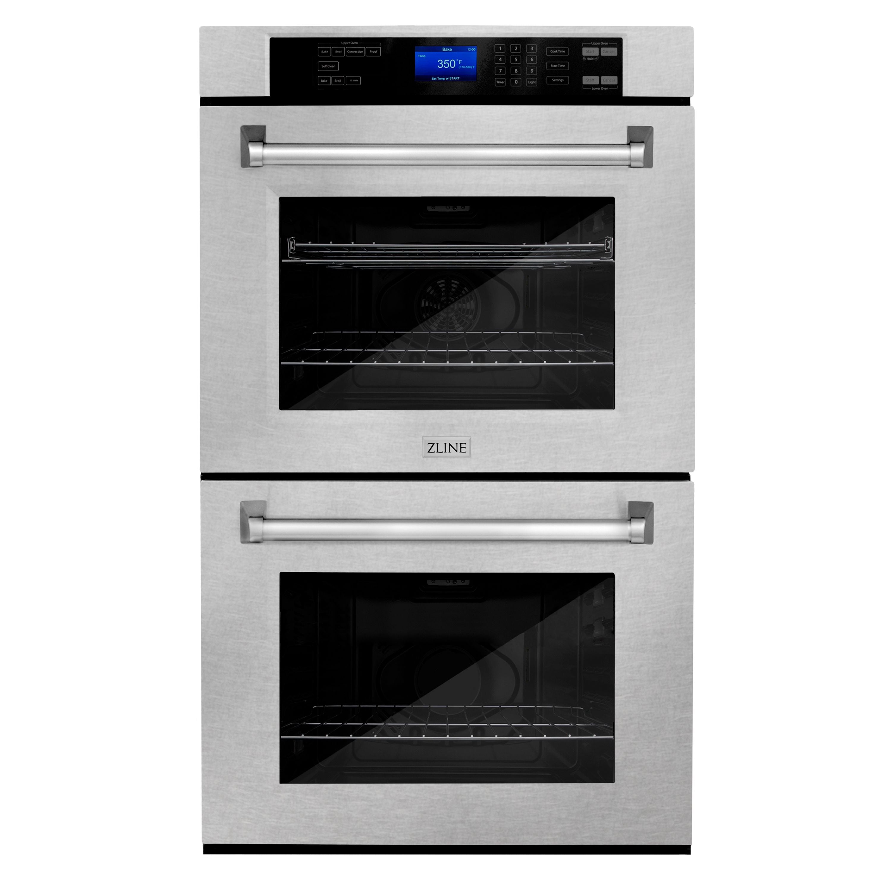 ZLINE Appliance Package - 30" Professional Double Wall Oven, 48" Rangetop, Range Hood In Satin Stainless Steel, 3KP-RTSRH48-AWD