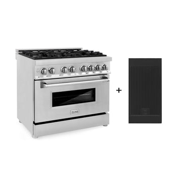 ZLINE 36 in. Dual Fuel Range with Gas Cooktop, Electric Oven and Griddle, 4.6 cu. ft., Stainless Steel (RA-GR-36)