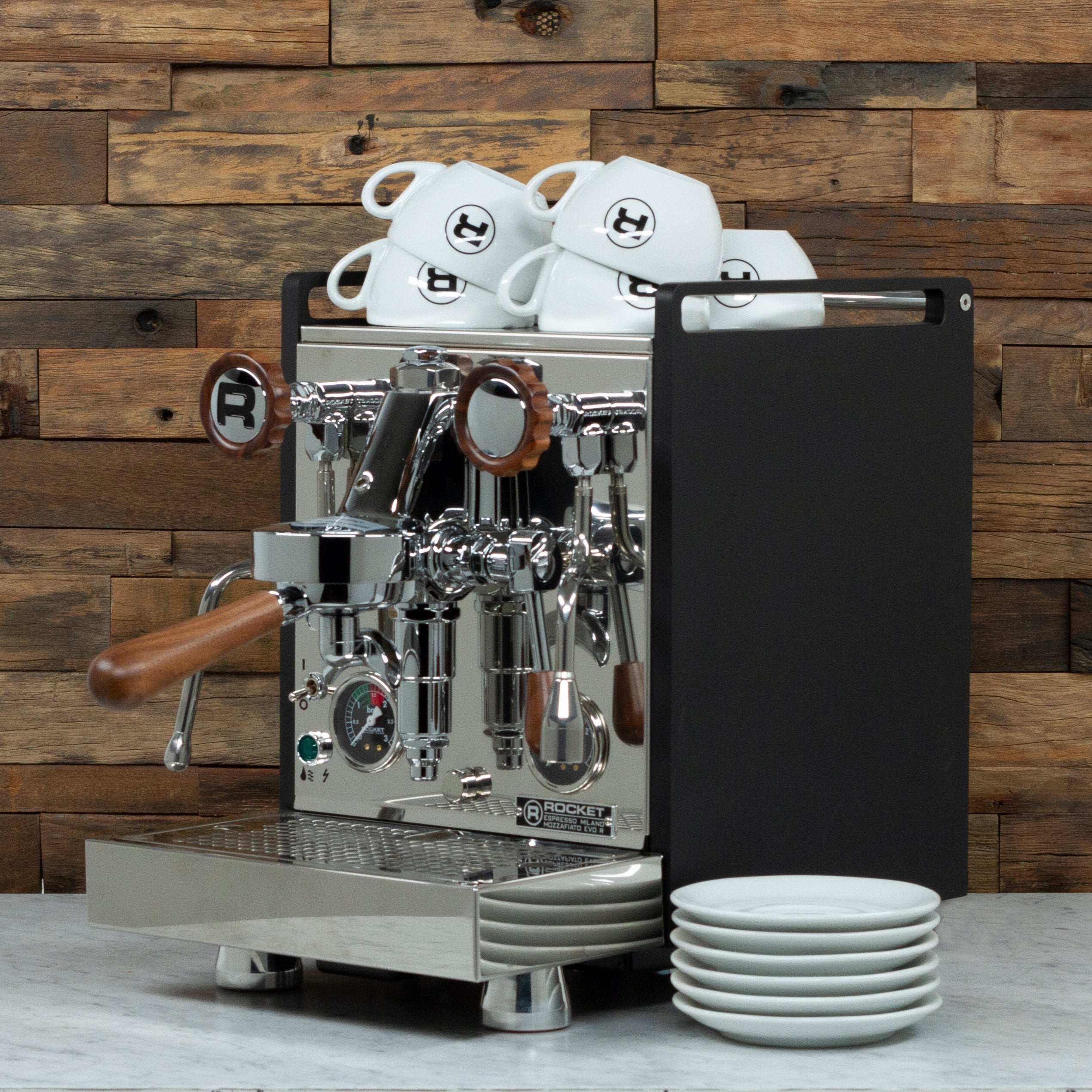 Rocket Espresso 6 Piece Cappuccino Cup and Saucer Set - White