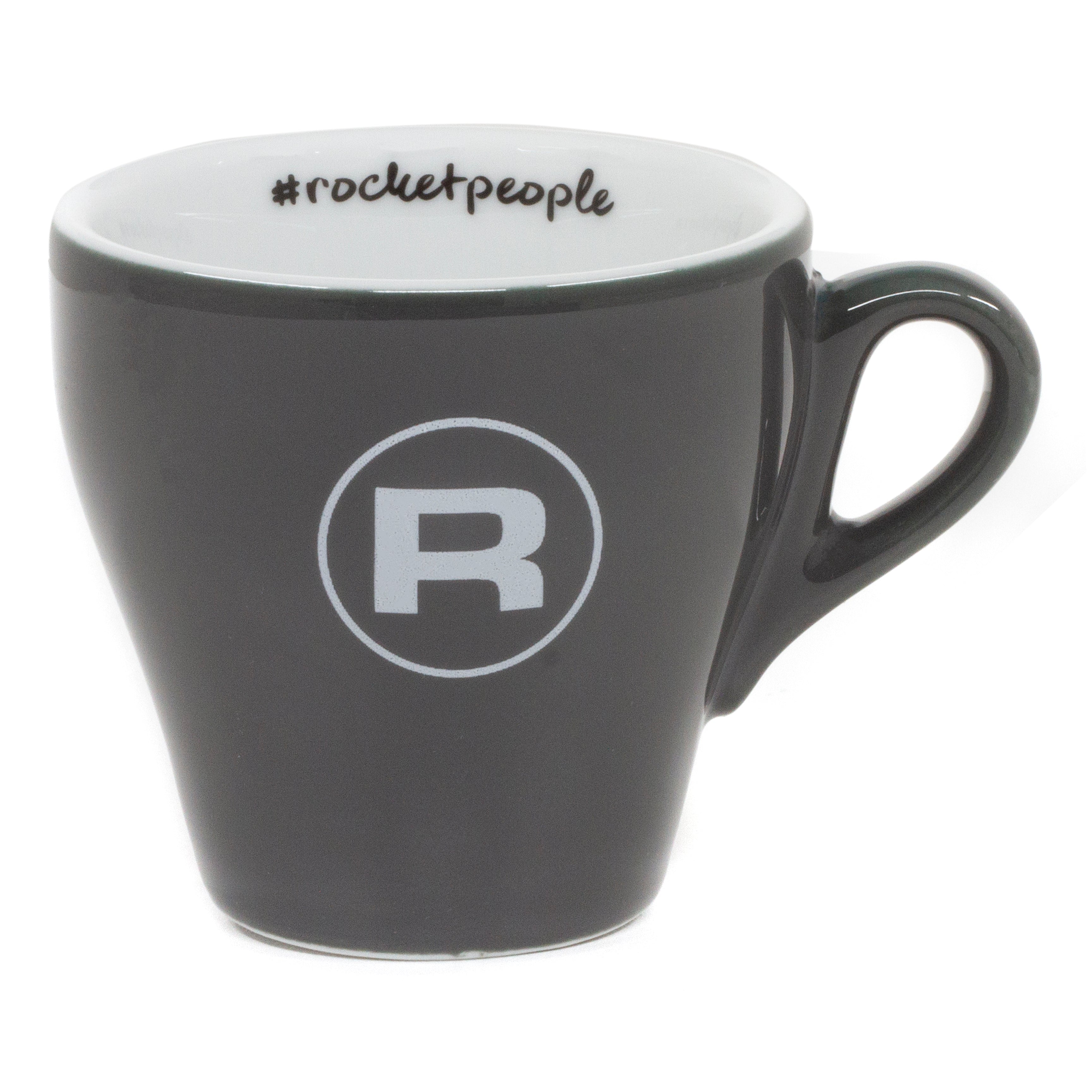 Rocket Espresso 6 Piece Flat White Cup and Saucer Set - Grey