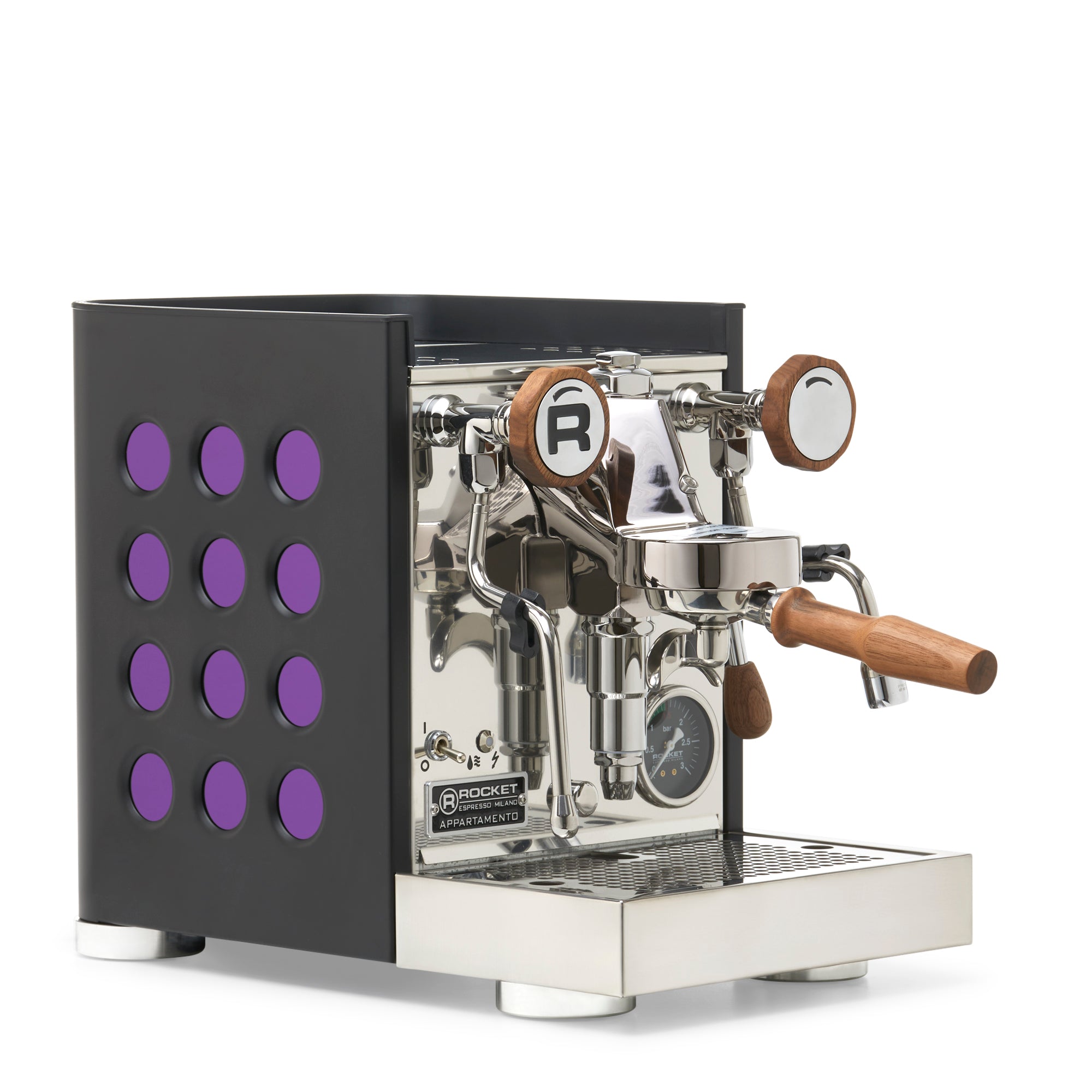 Rocket Espresso Appartamento TCA Espresso Machine - Black with Black Stripe