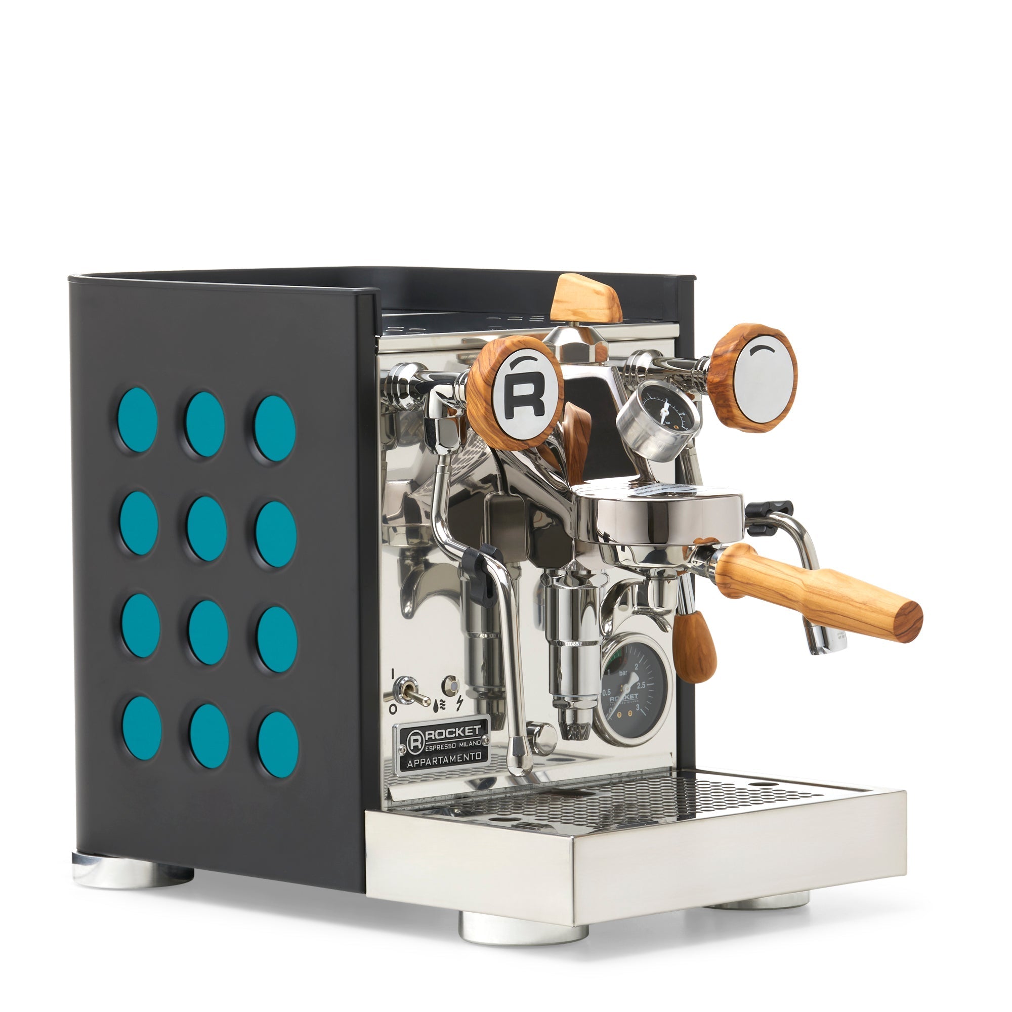 Rocket Espresso Appartamento TCA Espresso Machine - Black with Black Stripe