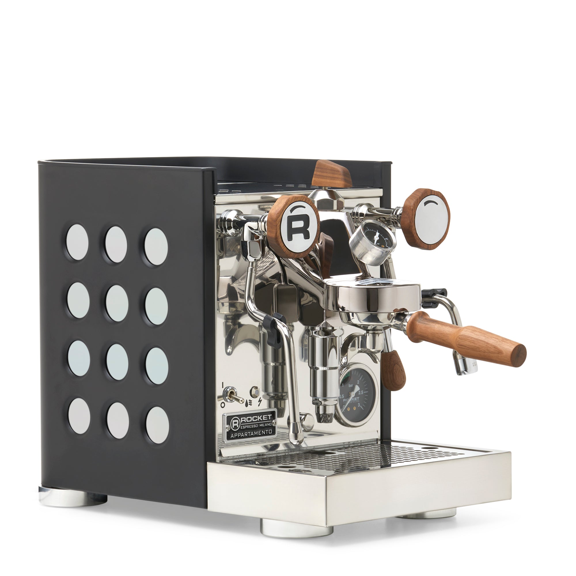 Rocket Espresso Appartamento TCA Espresso Machine - Black with Black Stripe