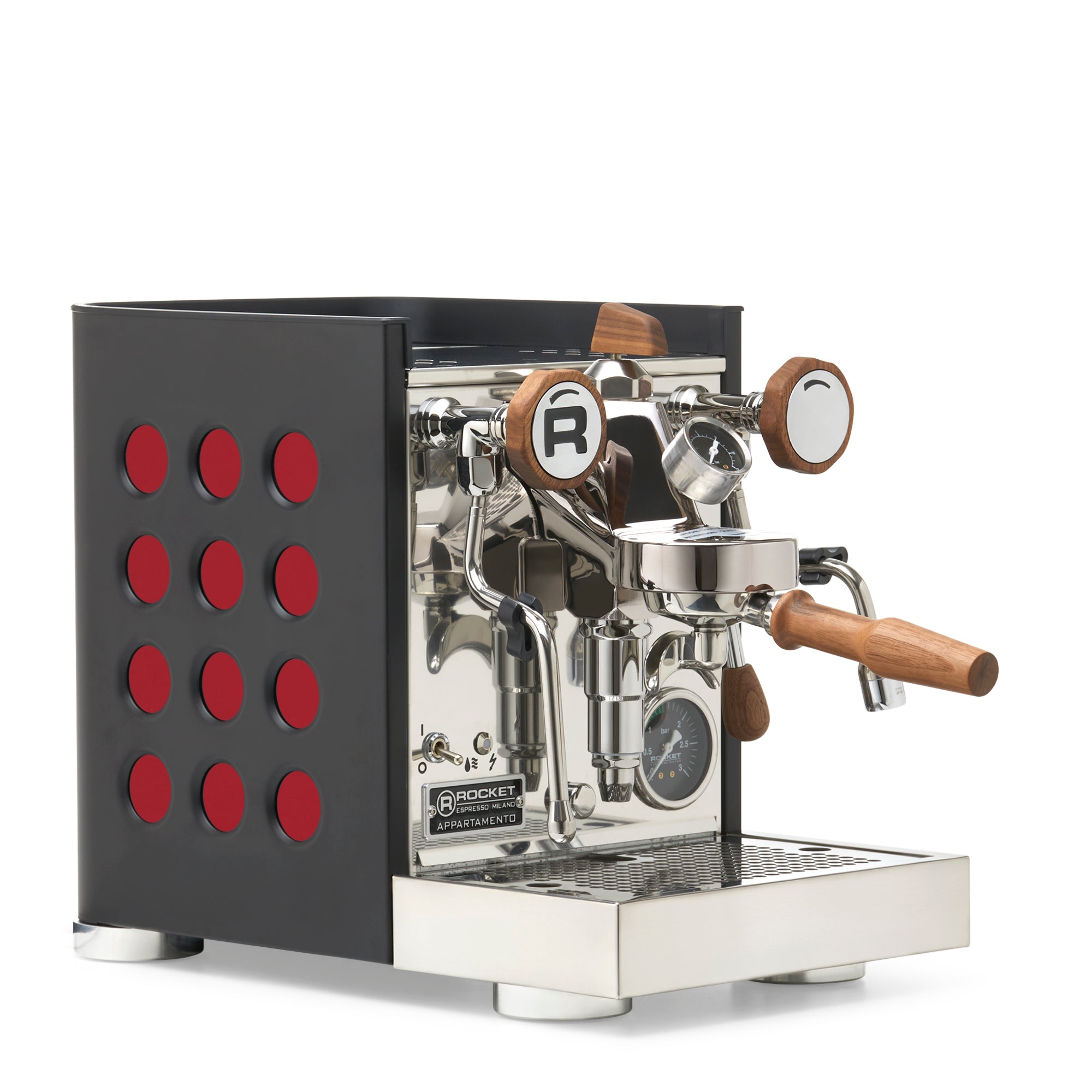 Rocket Espresso Appartamento TCA Espresso Machine - Black with Black Stripe