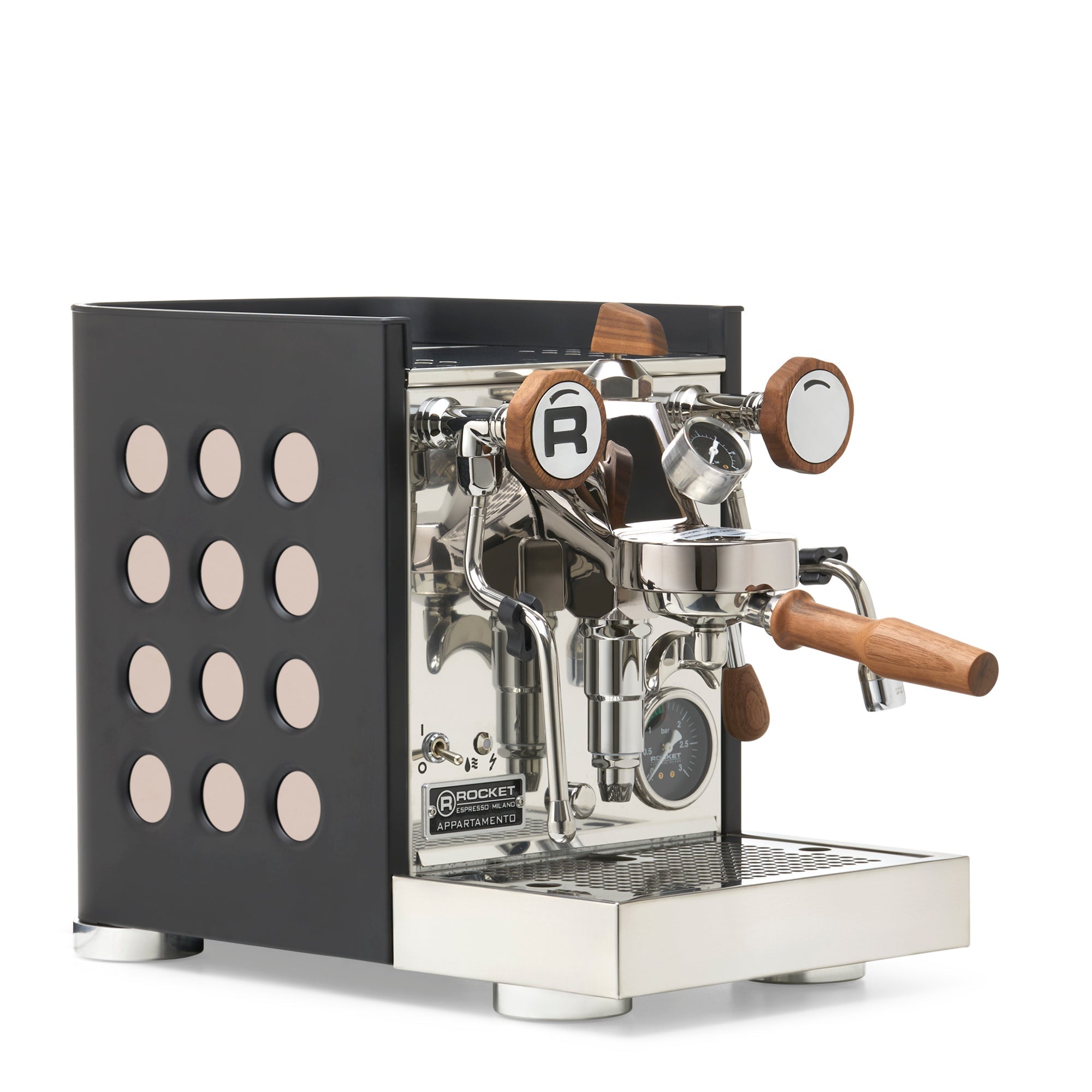 Rocket Espresso Appartamento TCA Espresso Machine - Black with Black Stripe