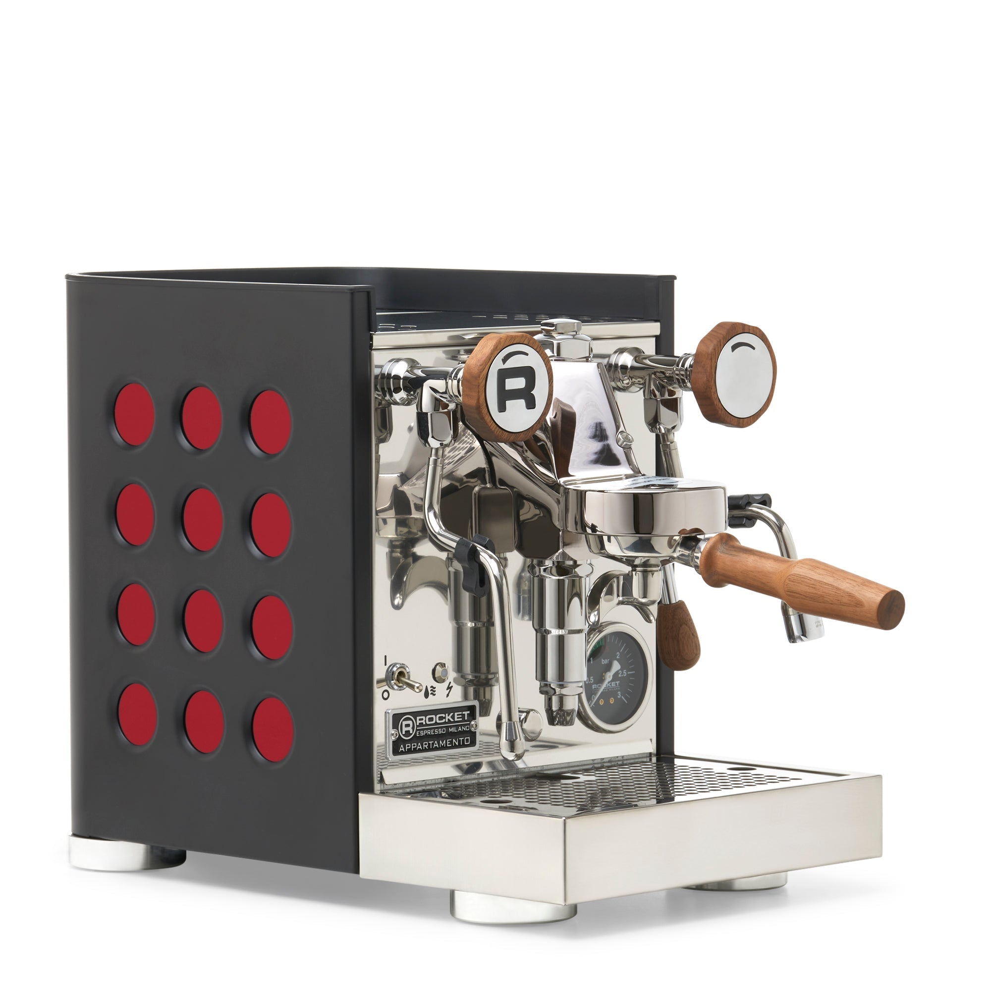 Rocket Espresso Appartamento TCA Espresso Machine - Black with Black Stripe
