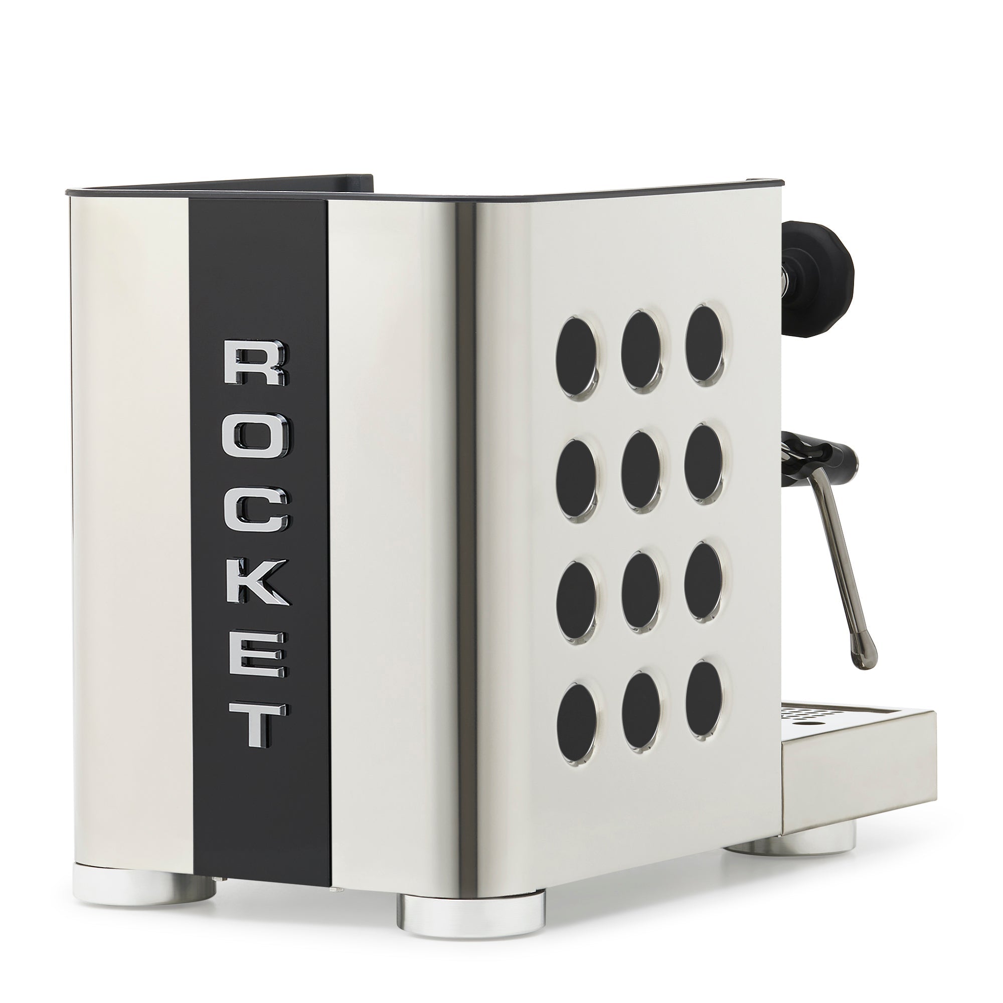 Rocket Espresso Appartamento TCA Espresso Machine - Stainless Steel with Black Stripe